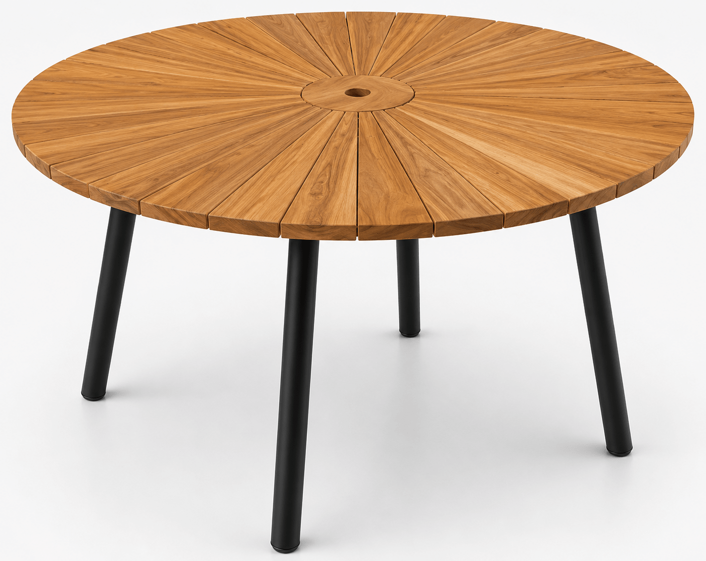 Davis Sunburst Solid Wood Round Dining Table