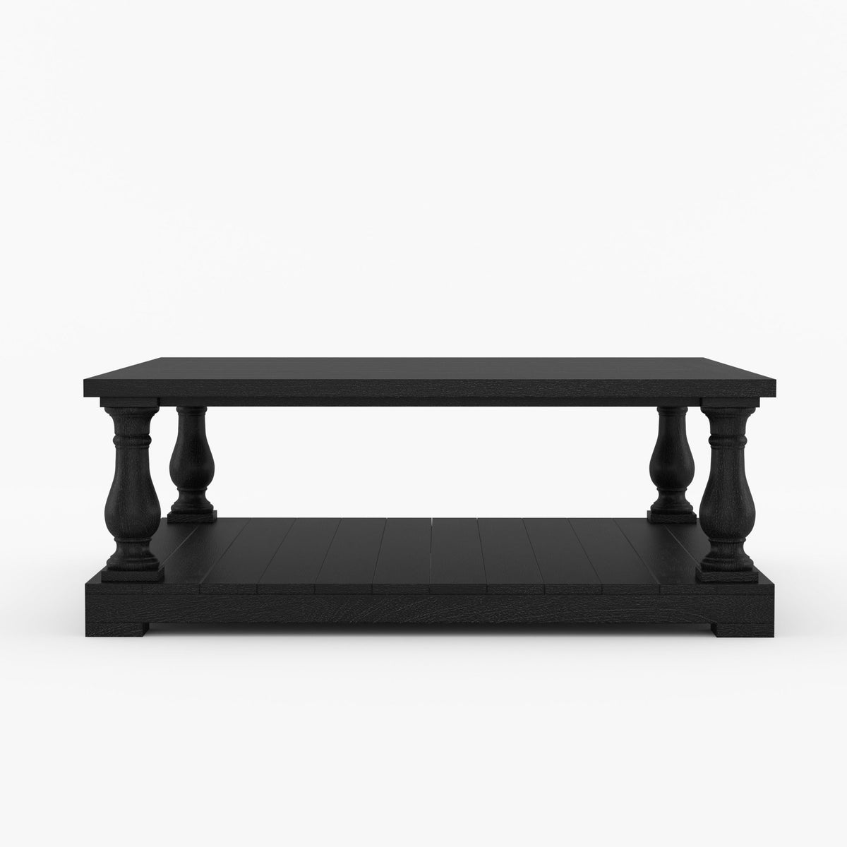 Eureka Modern Two-Tier Solid Wood Coffee Table