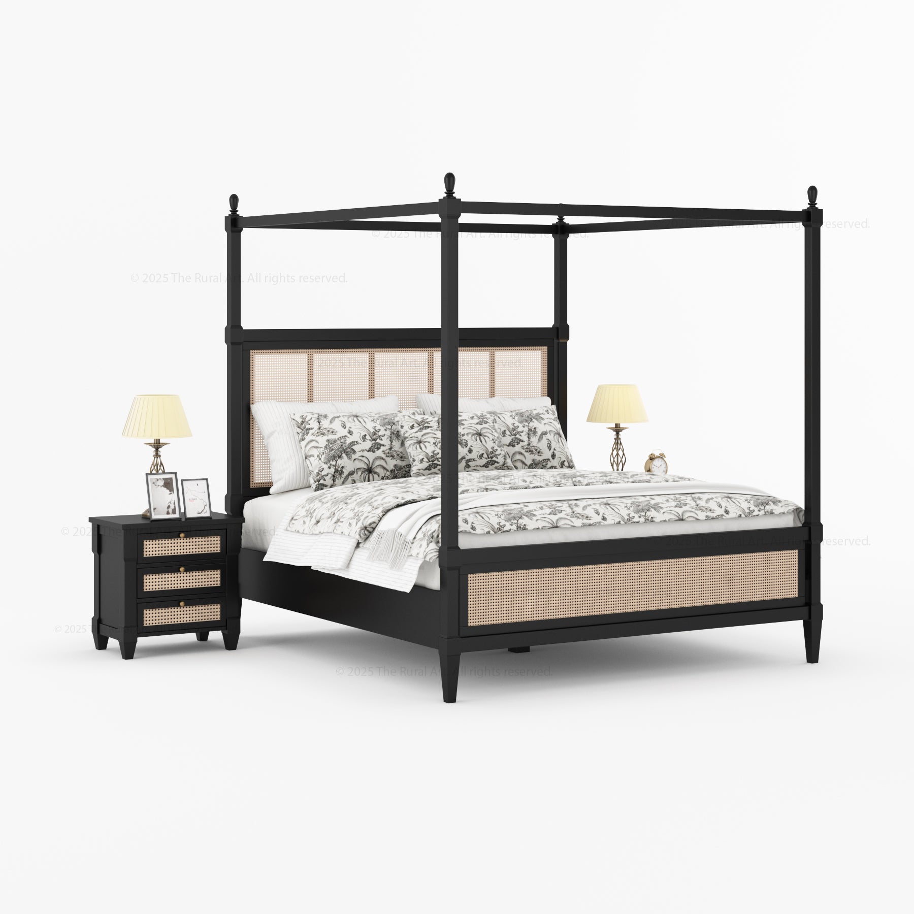 Hayward Bedroom Set Solid Wood Bed, Nightstands, Dresser & Mirror