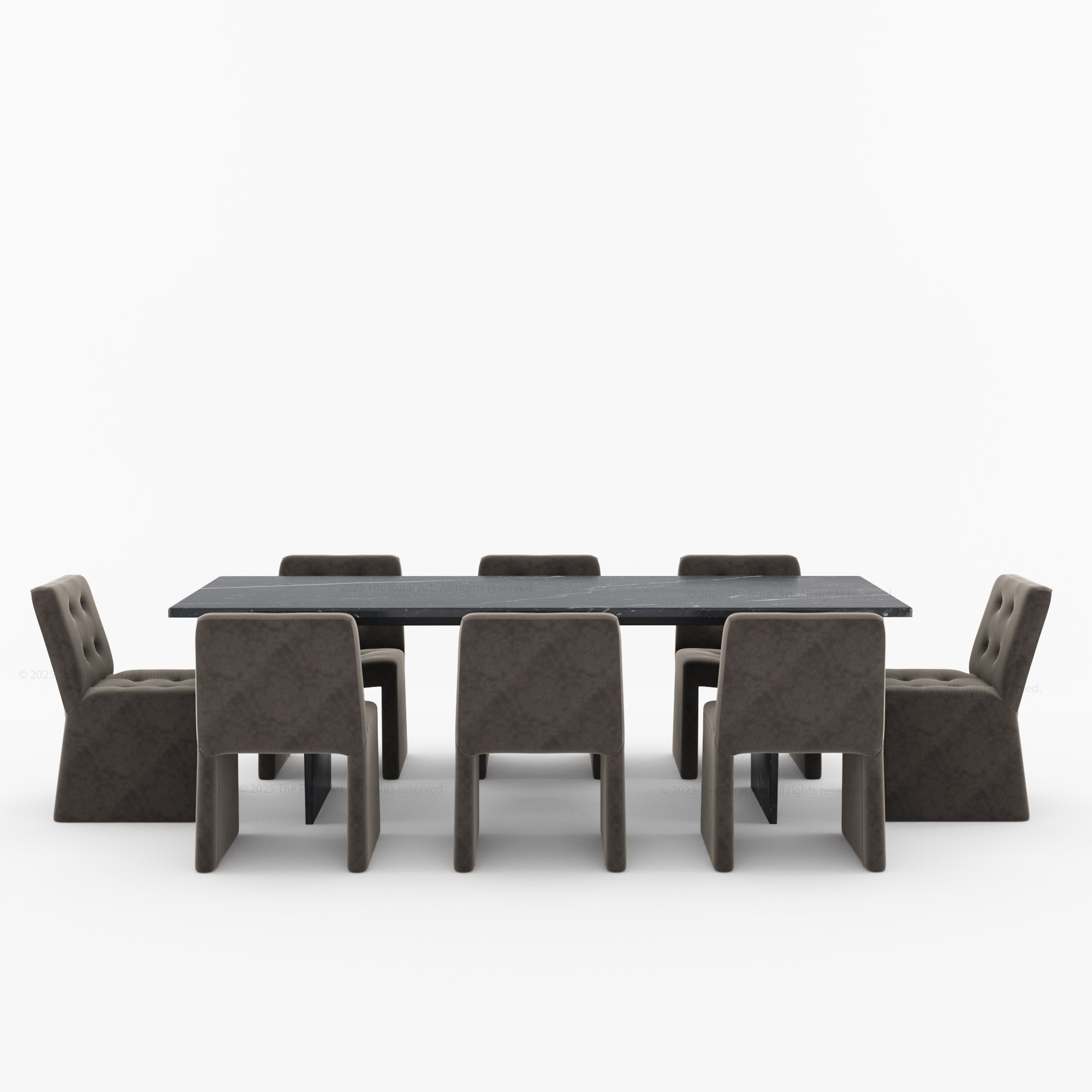 Sylacauga Architectural Noir Marble Dining Table