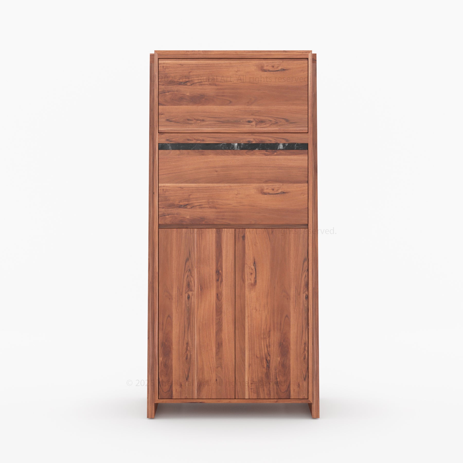 Beckley Solid Wood Revolving Wine Bar Cabinet