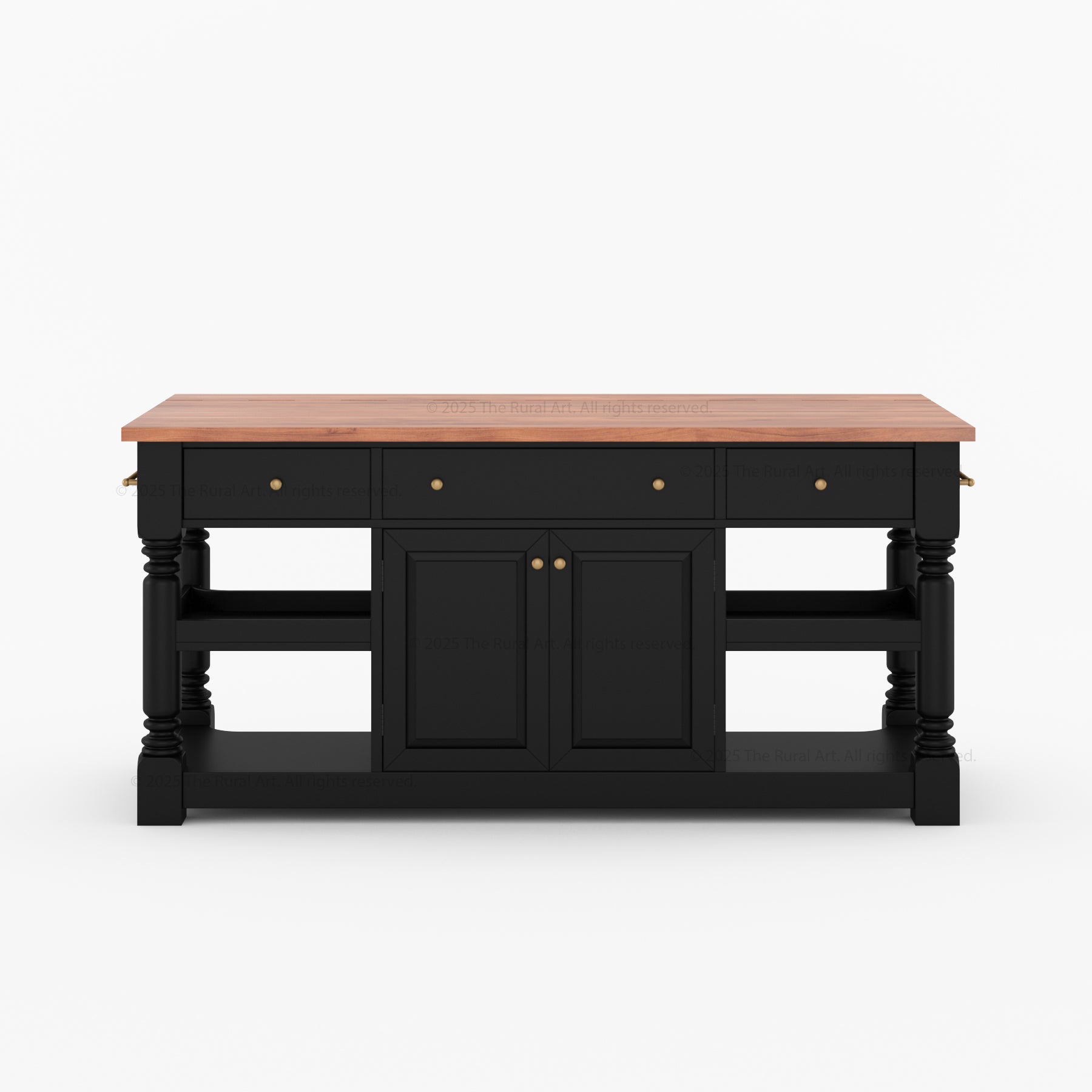 Davidson Solid Wood Drop-Leaf Kitchen Island With Optional Stools
