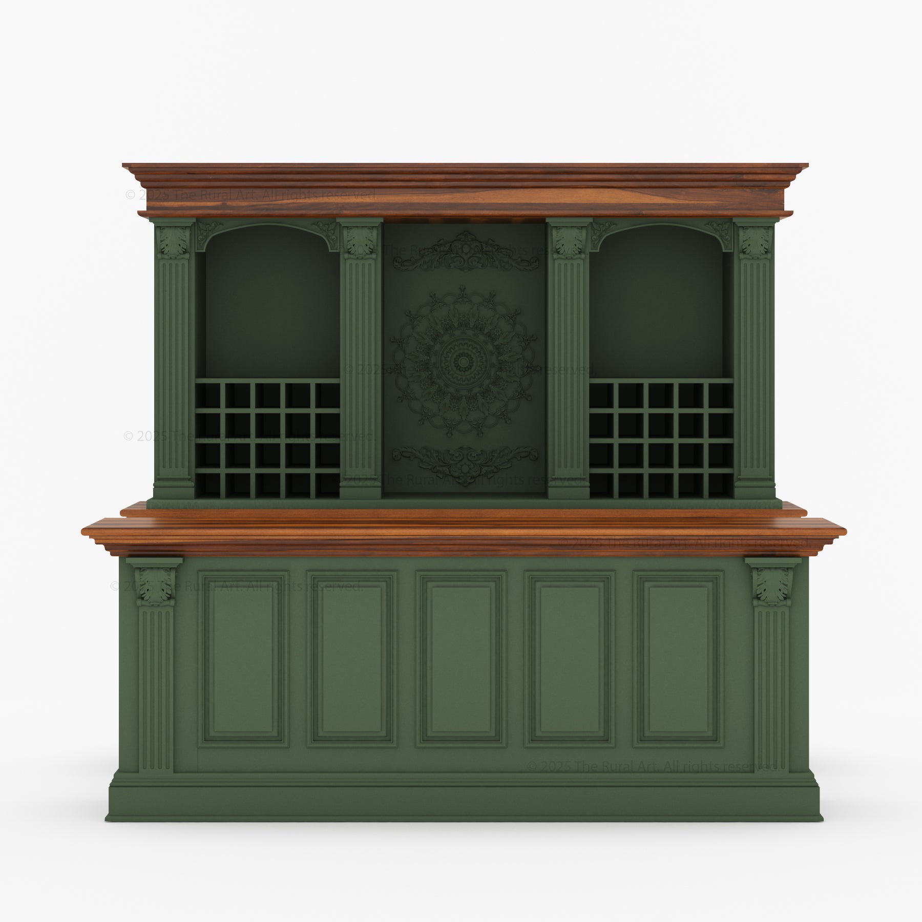 Napa Valley Grandeur Wine Bar Hutch and Counter