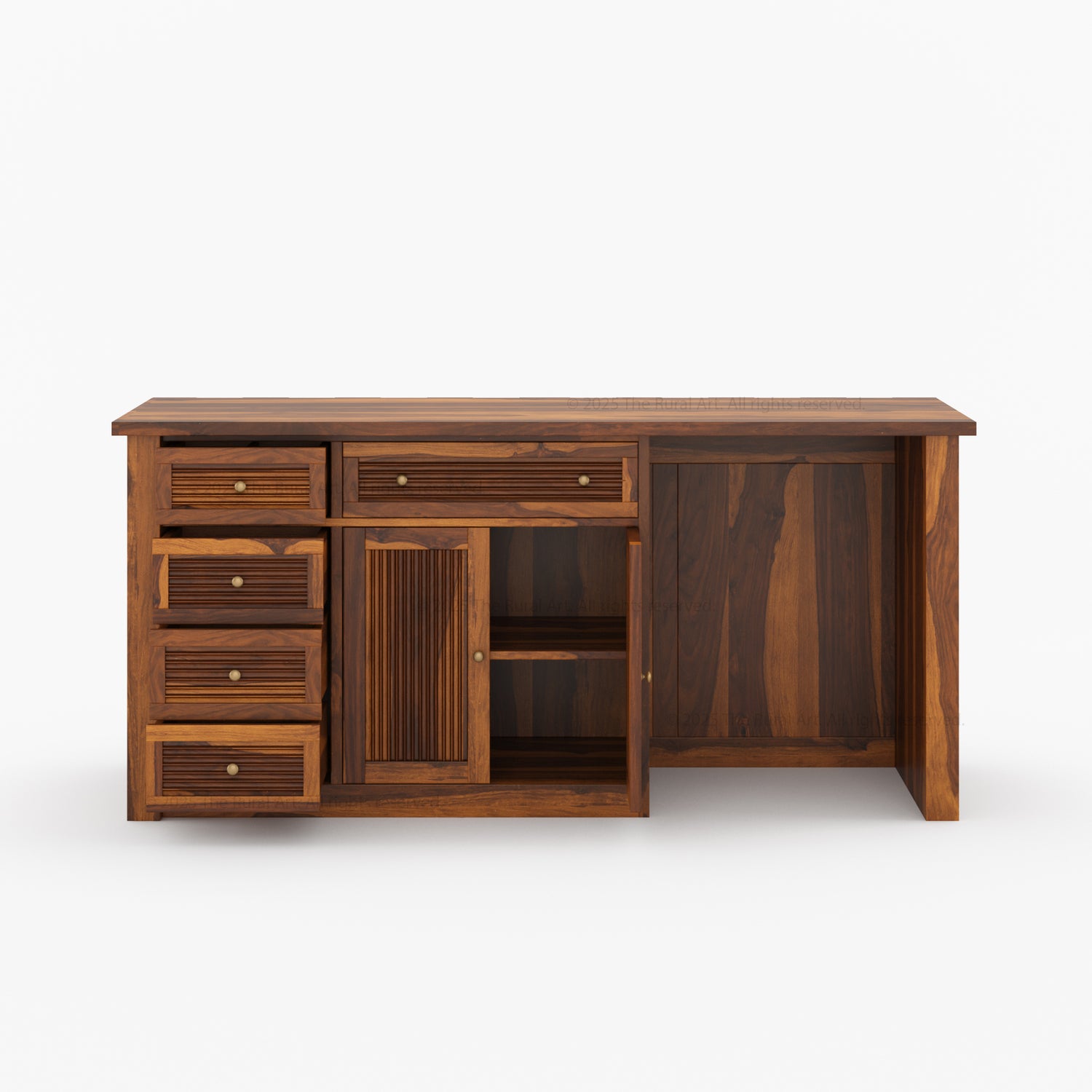 Tuscumbia Solid Wood Kitchen Island with Refrigerator Space & Drop Leaf