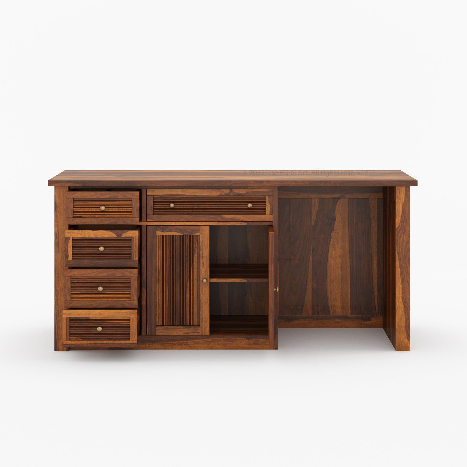 Tuscumbia Solid Wood Kitchen Island with Refrigerator Space & Drop Leaf