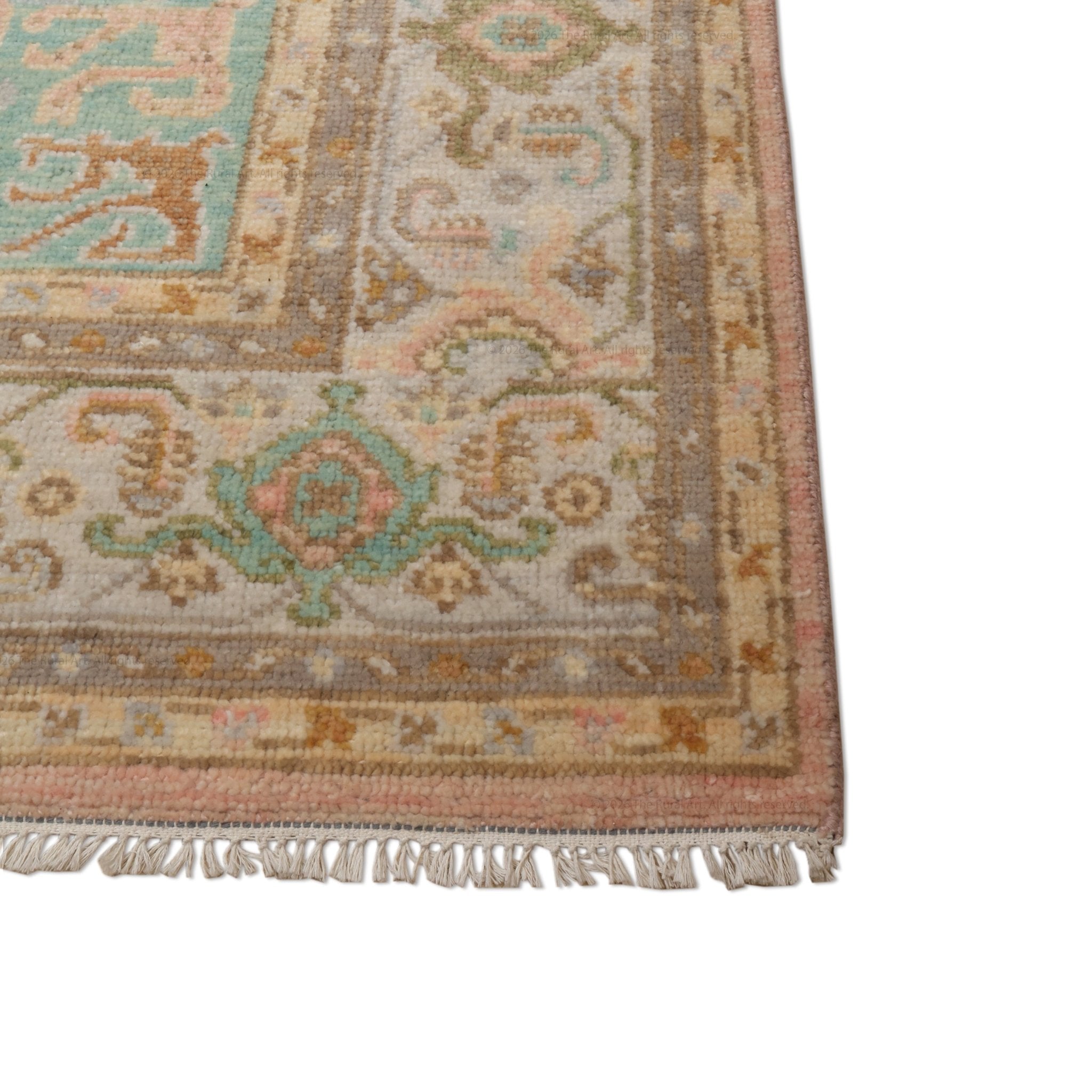 Algarve Vintage Oushak Hand-Knotted Wool Rug