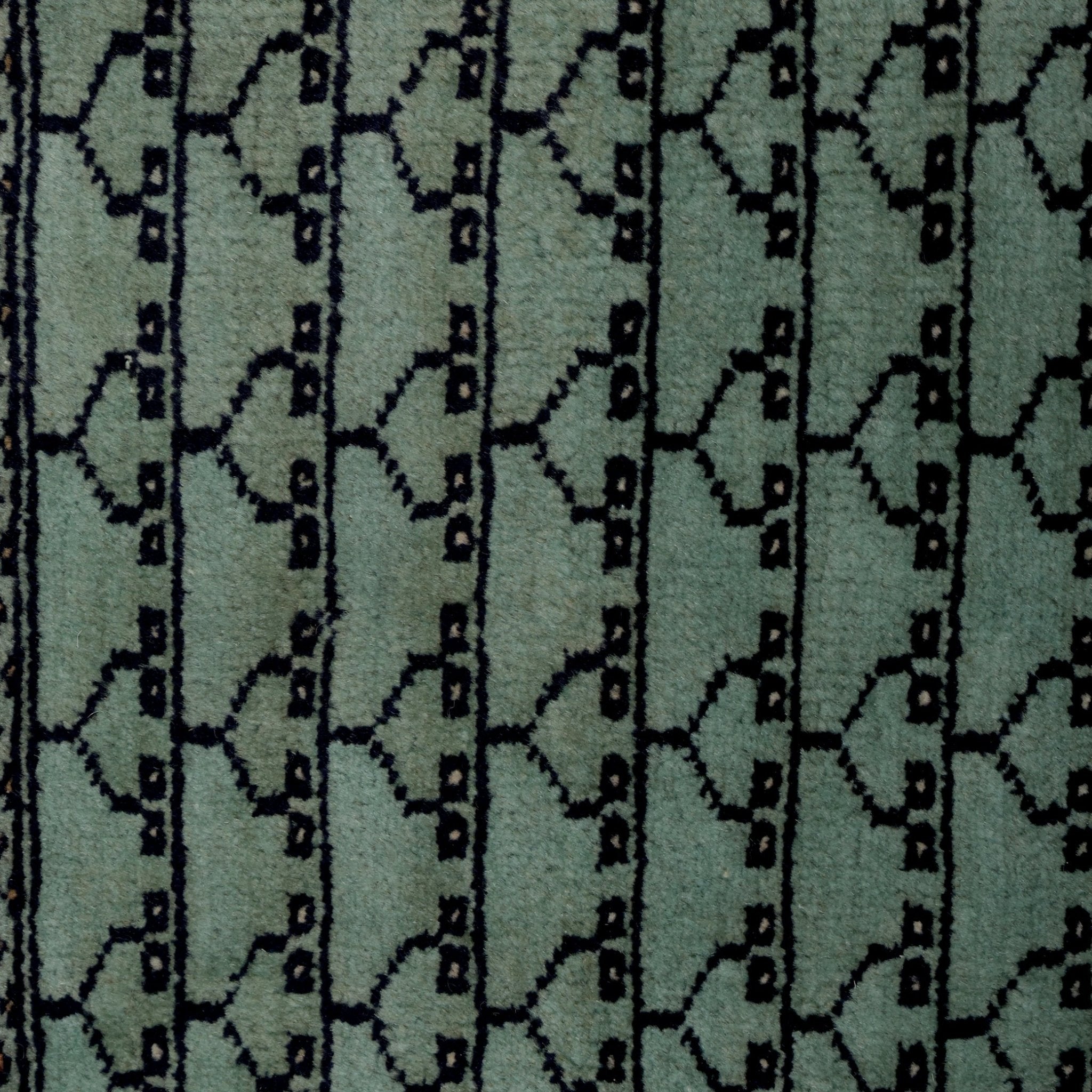 Aspen Hand-Knotted Wool Tribal Rug – Sage Green & Charcoal | Medium Pile Mild Soft Finish