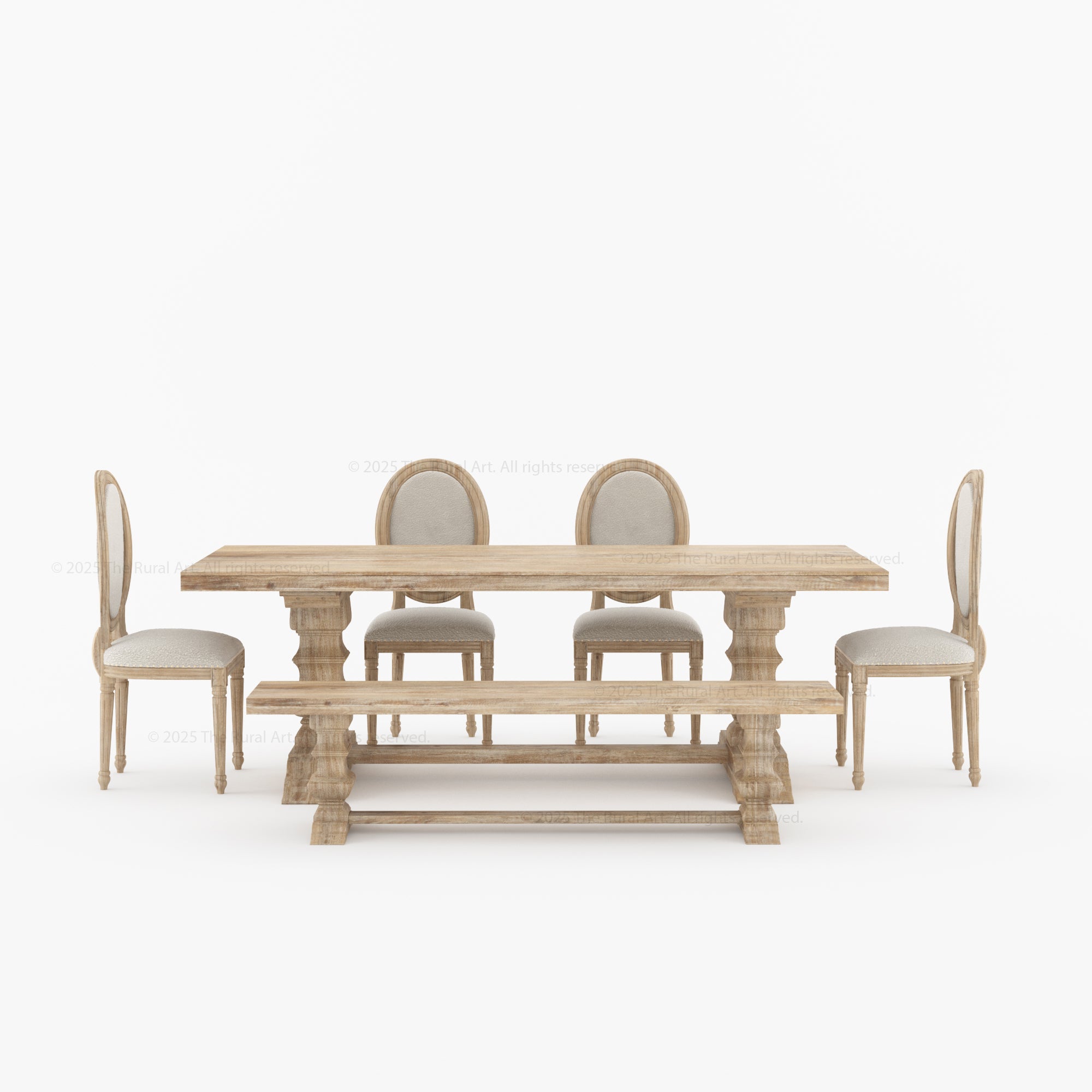 Crossett Solid Wood Dining Table Set with Upholstered Chairs Optional Bench