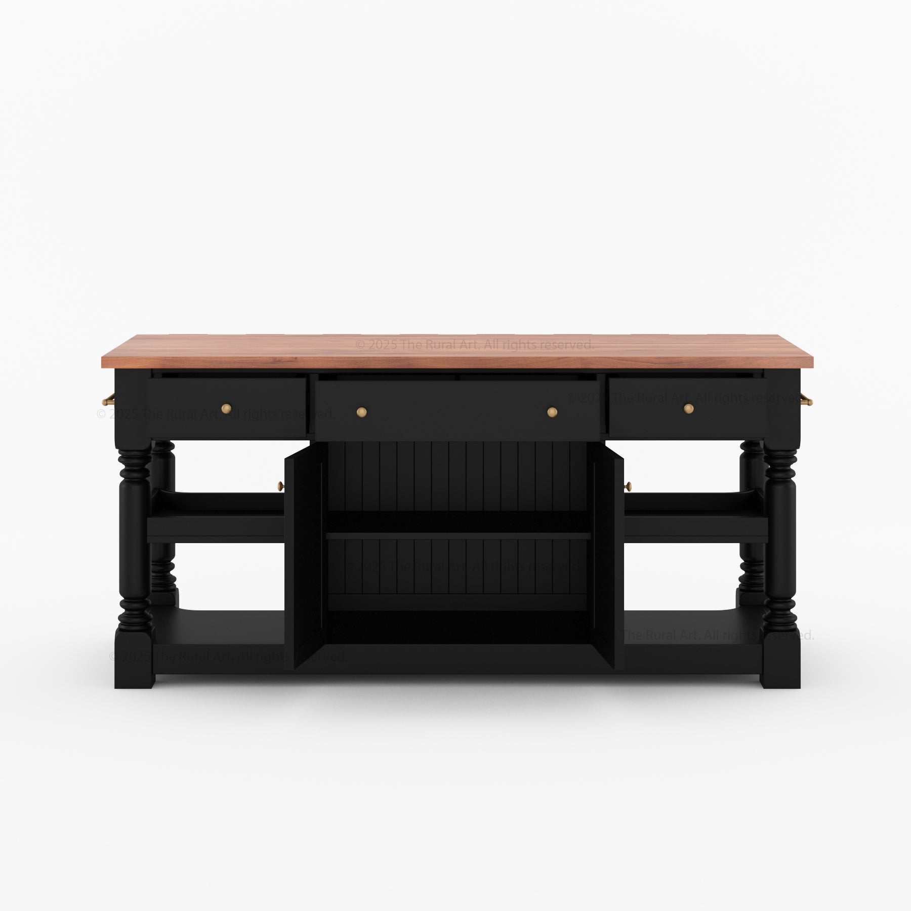 Davidson Solid Wood Drop-Leaf Kitchen Island With Optional Stools