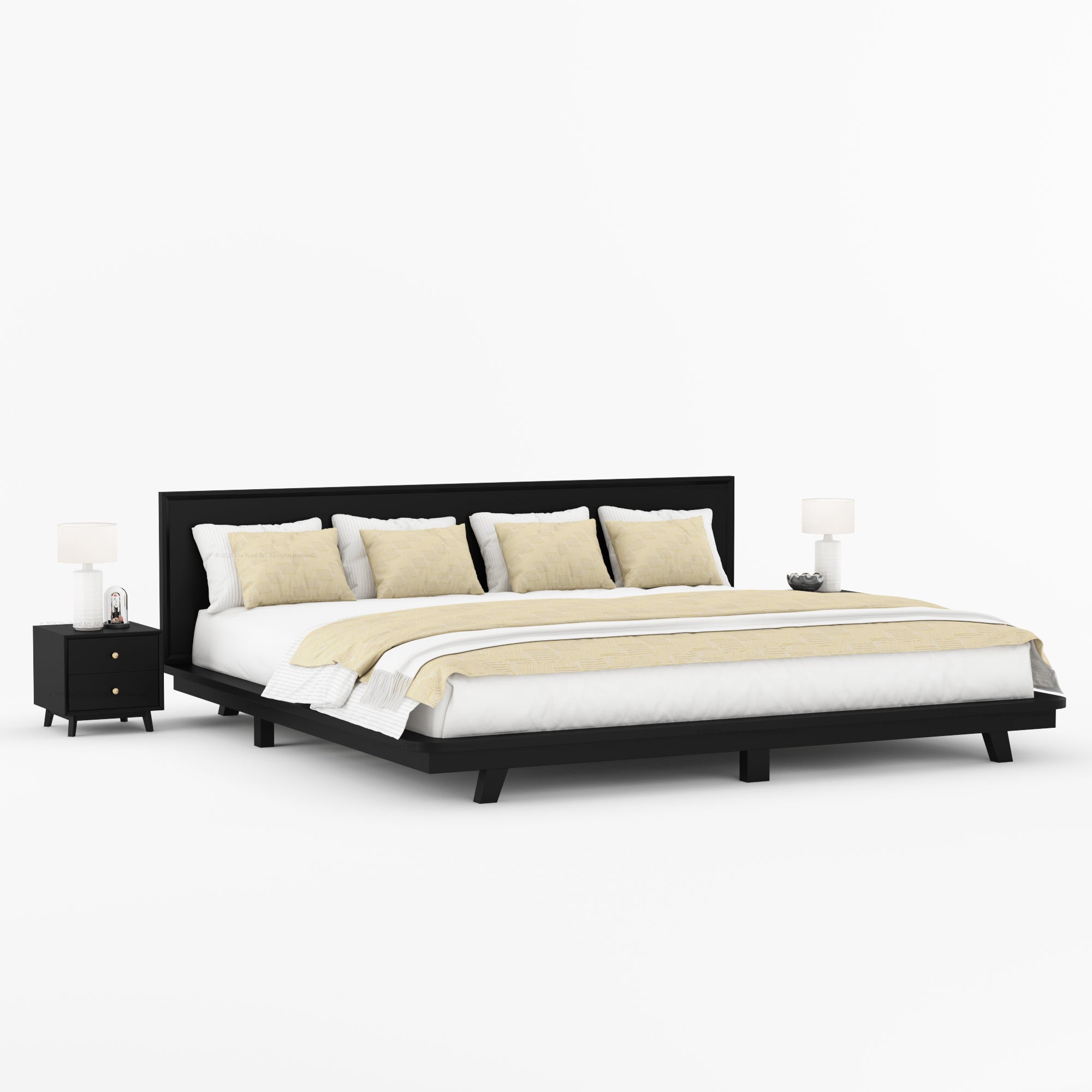 Berkeley Solid Wood Platform Bed with Headboard