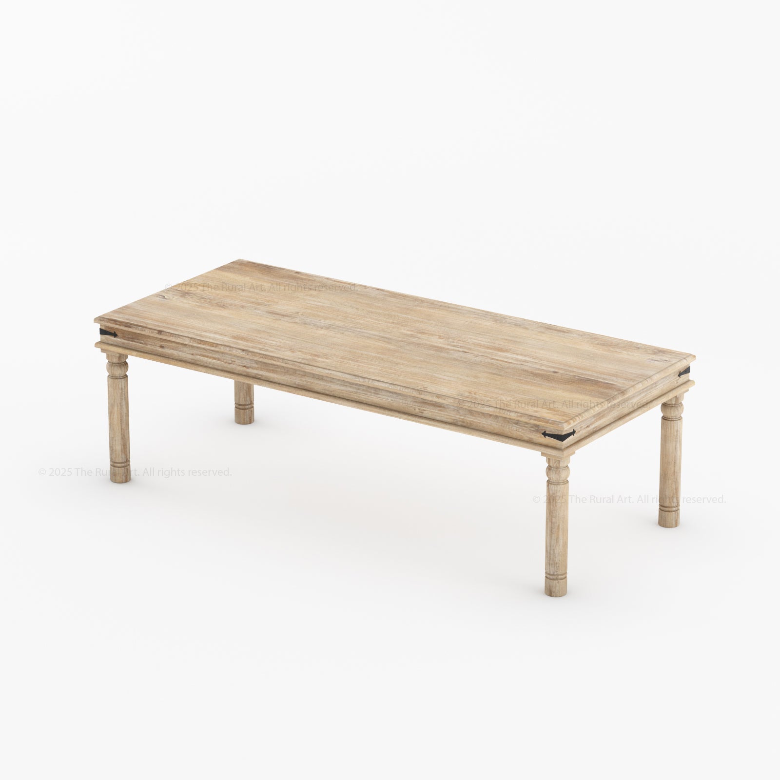 Naples Traditional Rustic Solid Wood Dining Table