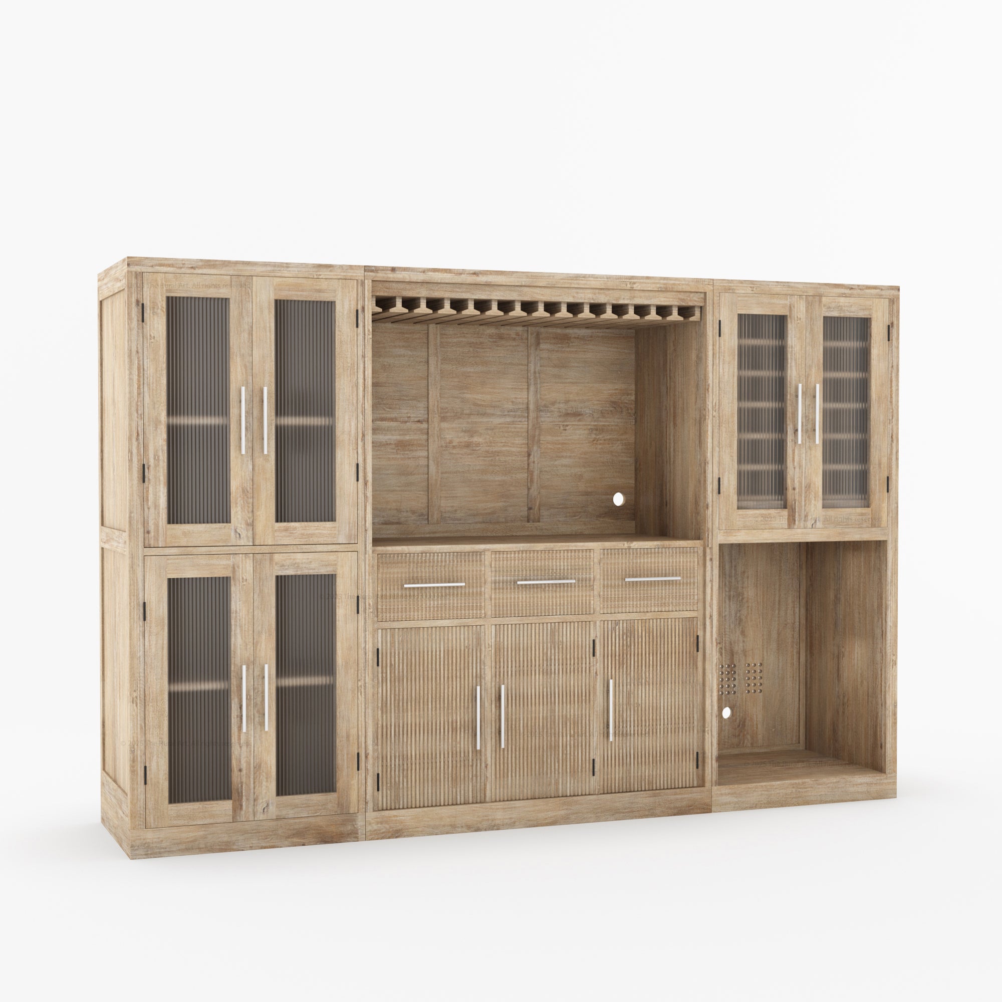 Kentucky Grand Reserve Wine Bar Cabinet with Fridge Space & Coffee Station