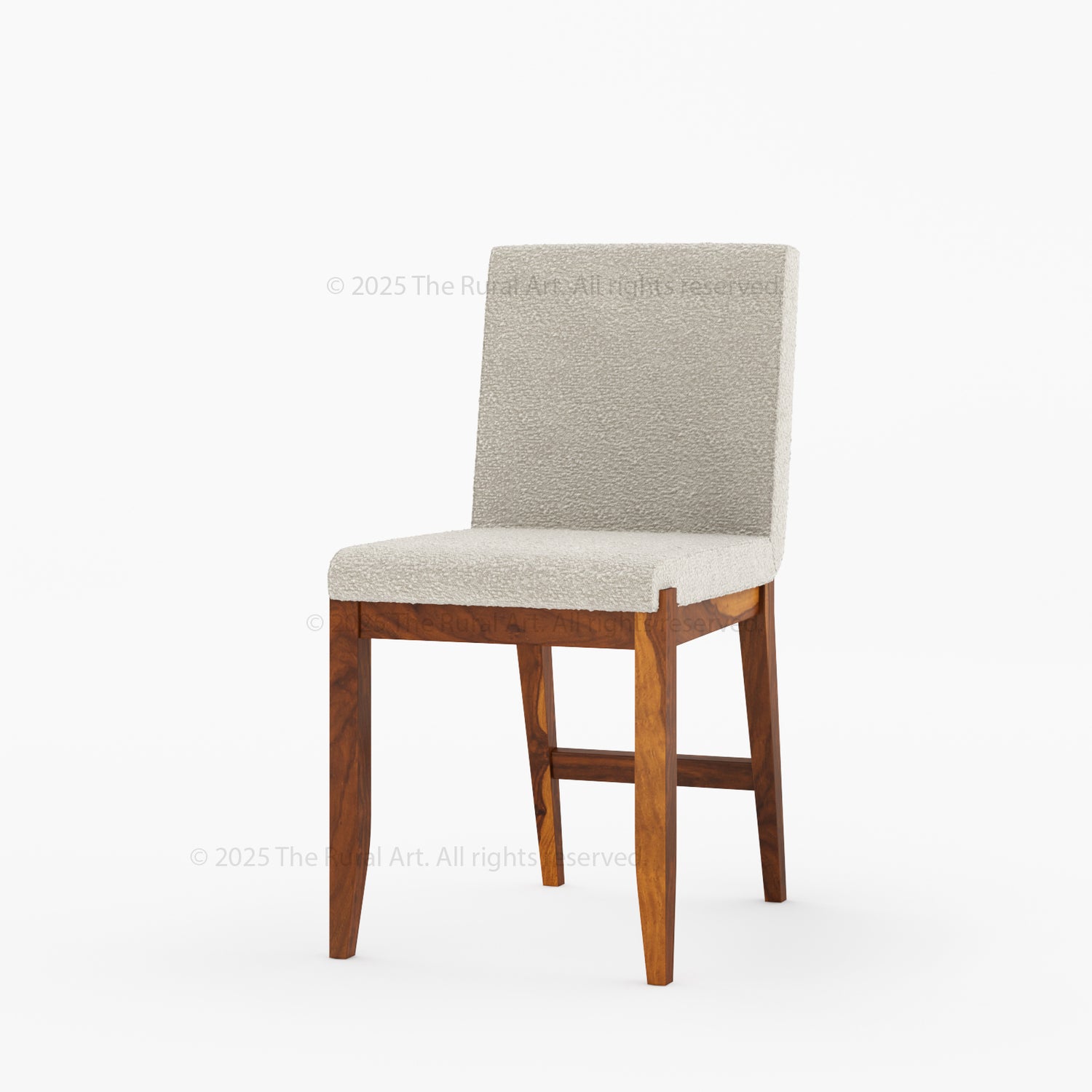 Ashland Upholstered Solid Wood Dining Chair in Bouclé Fabric