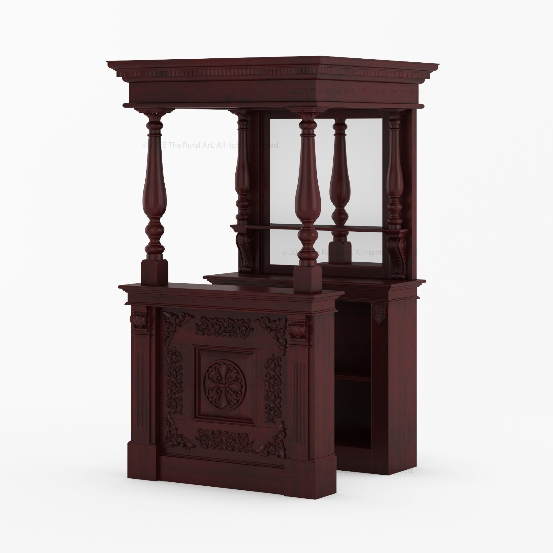 Italian Luxury Ornate Carved Wine Bar - Made in Italy