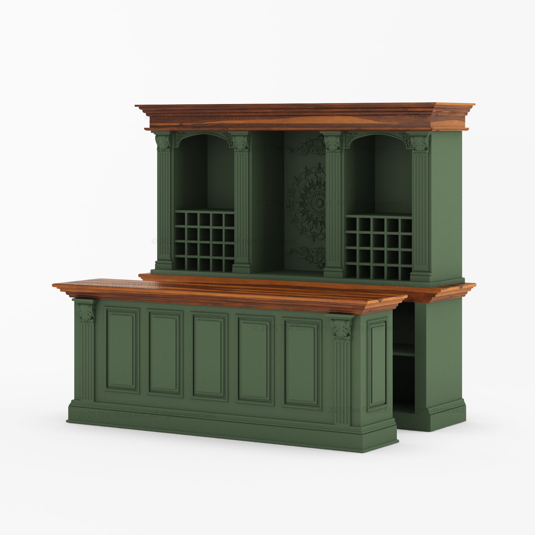 Napa Valley Grandeur Wine Bar Hutch and Counter