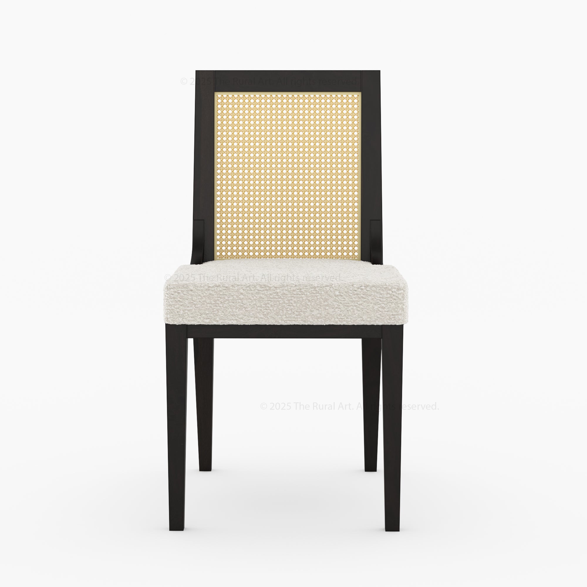 Fairbanks Cane Back Solid Wood Upholstered Dining Chair