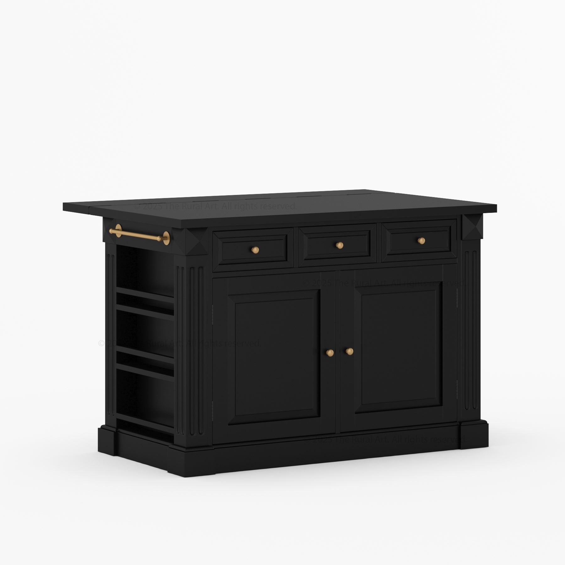 Belmont Solid Teakwood Kitchen Island with Drop Leaf