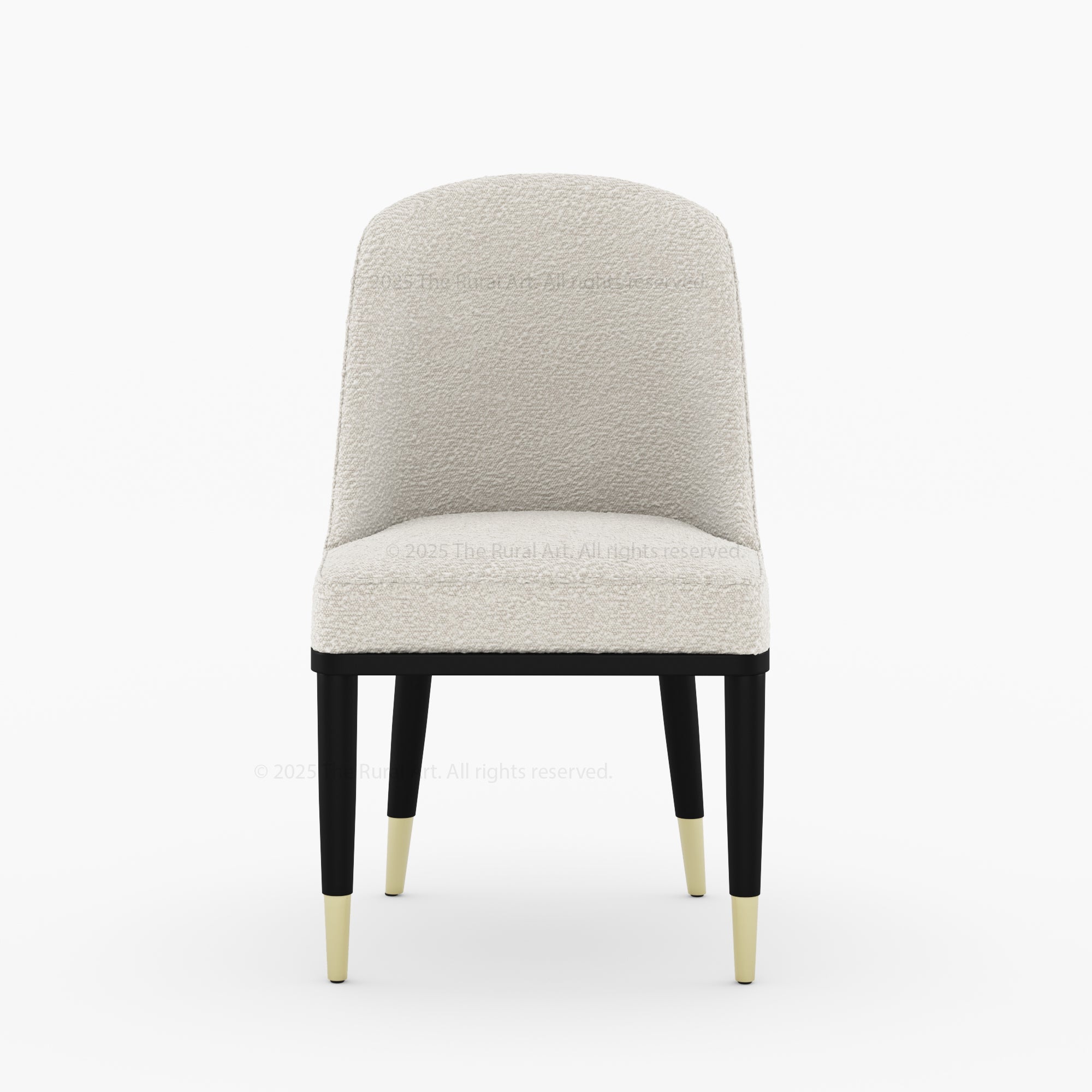 Connersville Upholstered Dining Chair with Brass-Tip Detailing