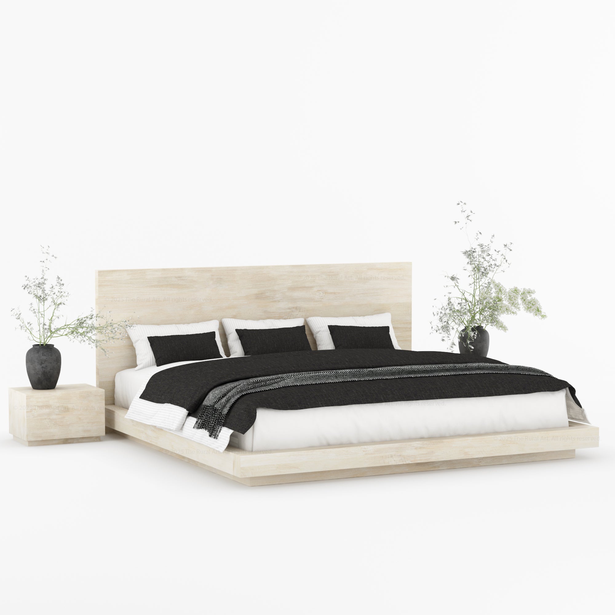 Kingston Modern Solid Wood Platform Bed