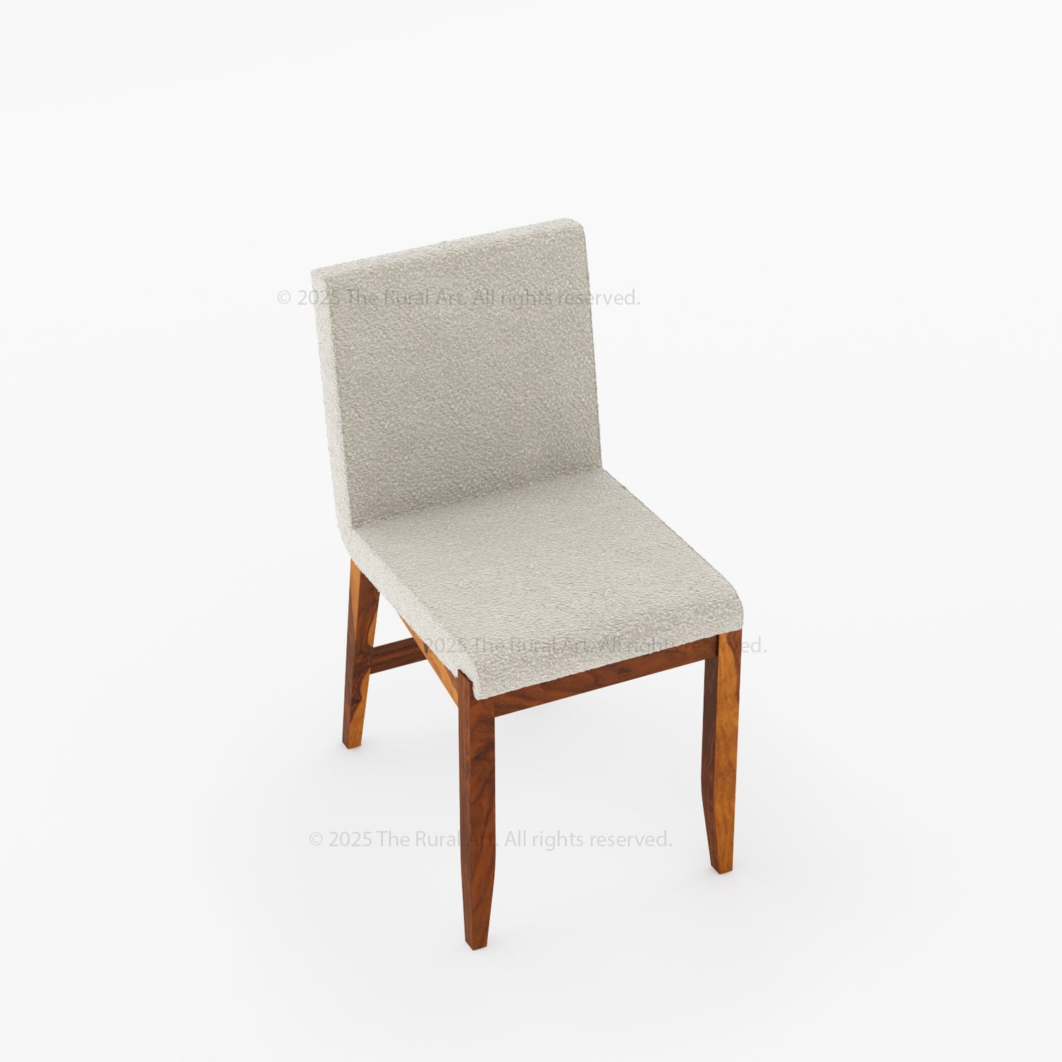 Ashland Upholstered Solid Wood Dining Chair in Bouclé Fabric