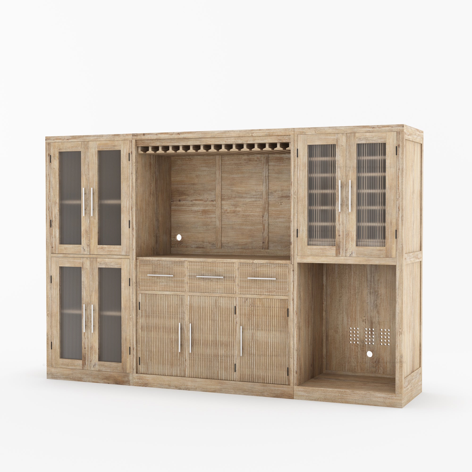 Kentucky Grand Reserve Wine Bar Cabinet with Fridge Space & Coffee Station