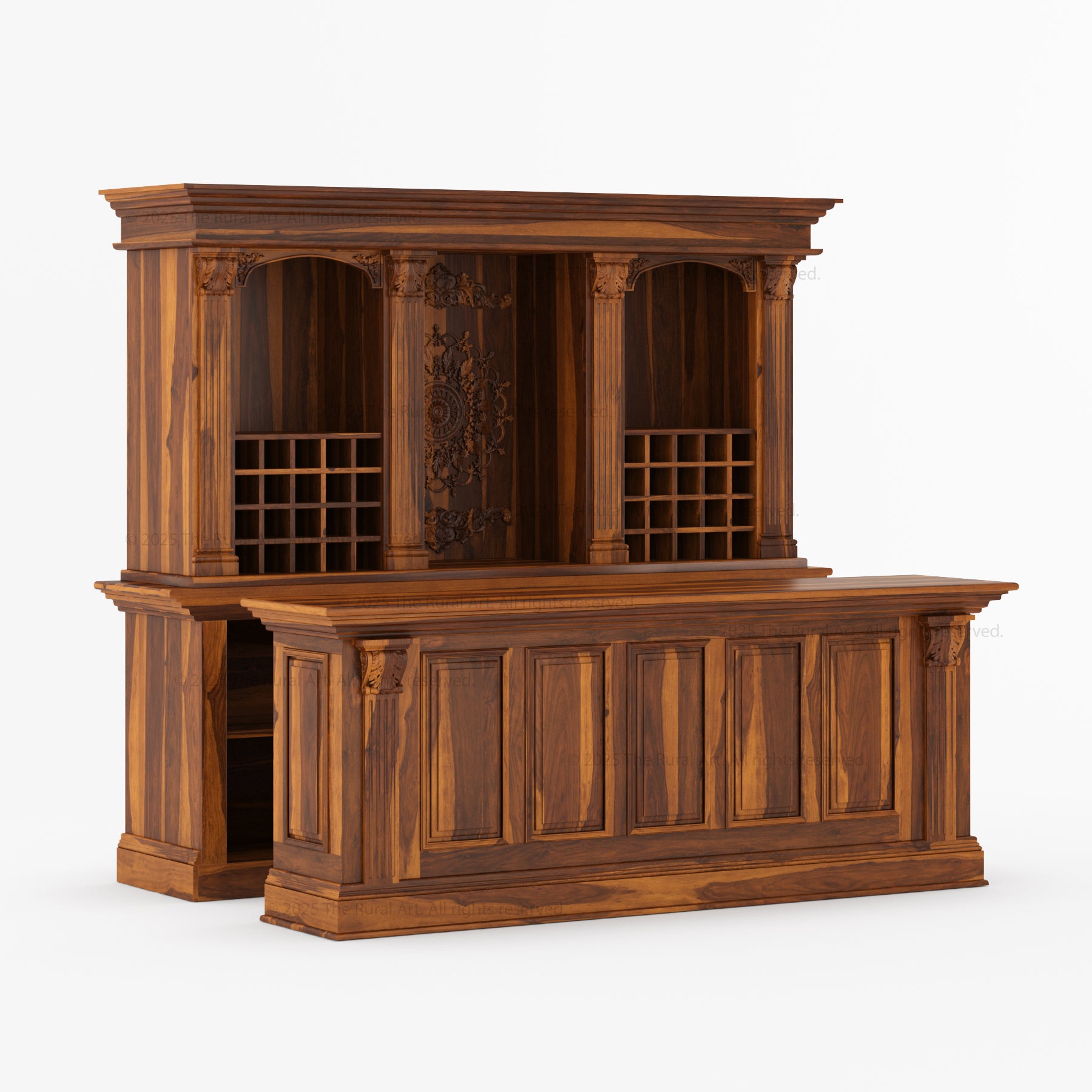 Napa Valley Grandeur Wine Bar Hutch and Counter