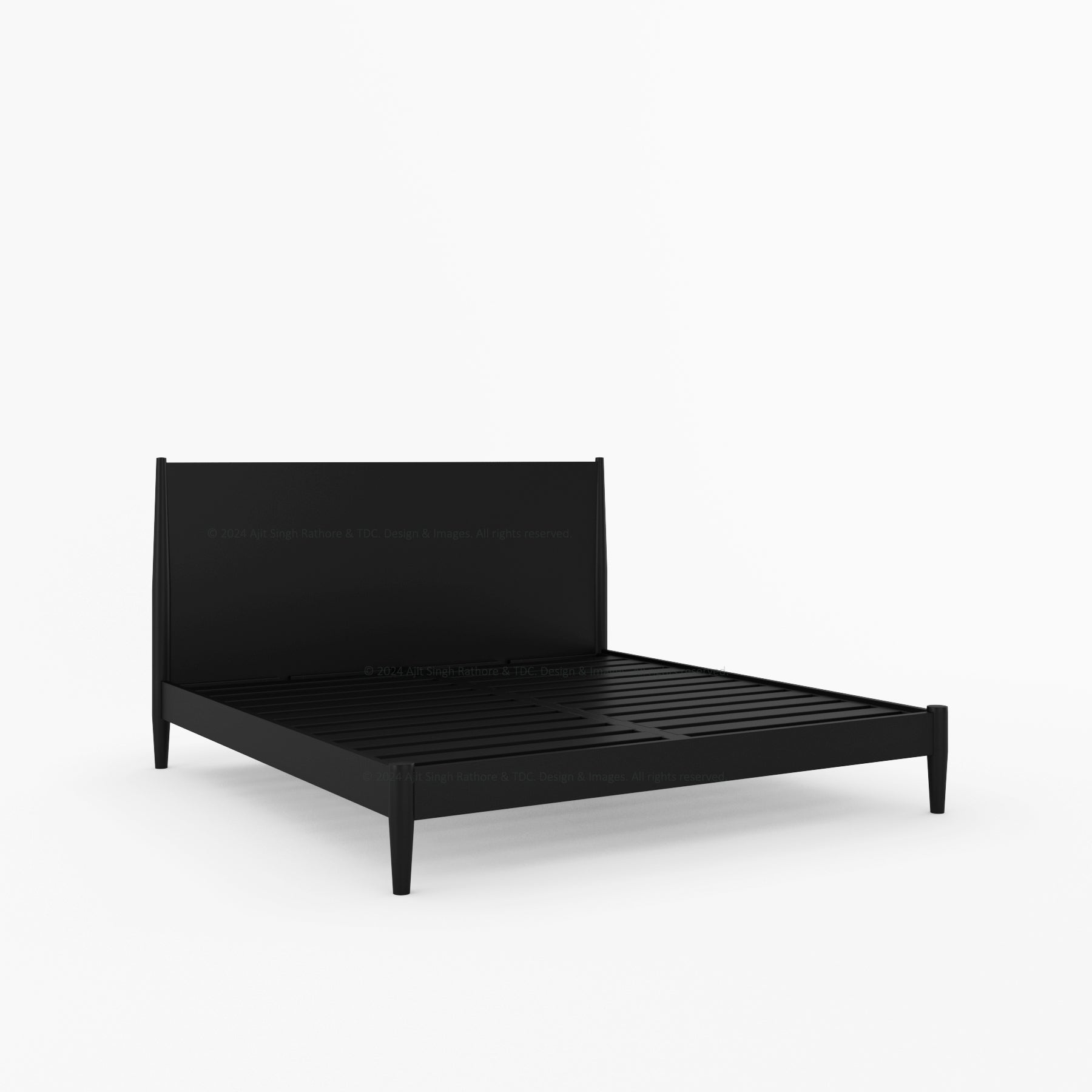 Searcy Solid Wood Platform Bed with Headboard & Slats