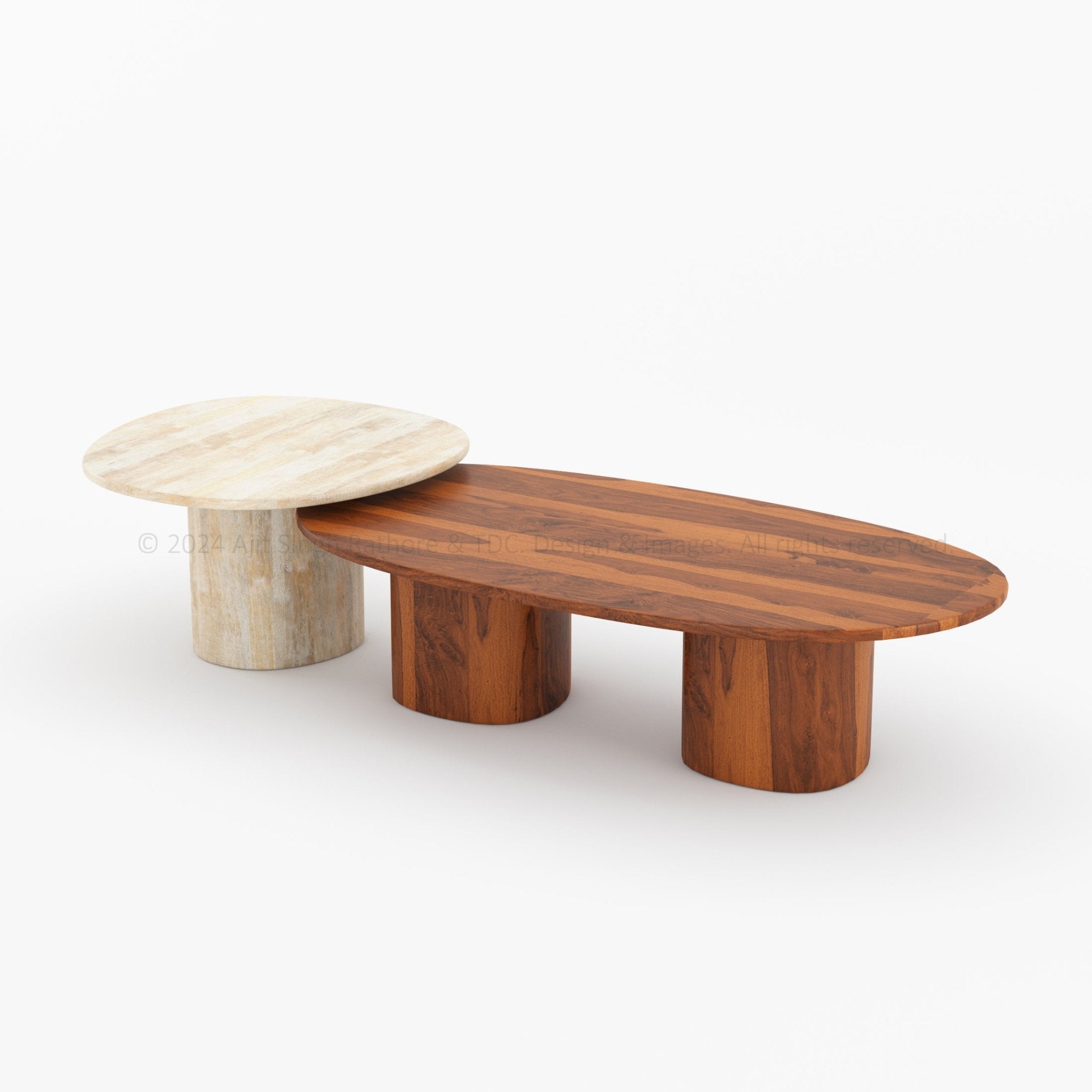 Sedona Serenity Dual Wood Nesting Coffee Table
