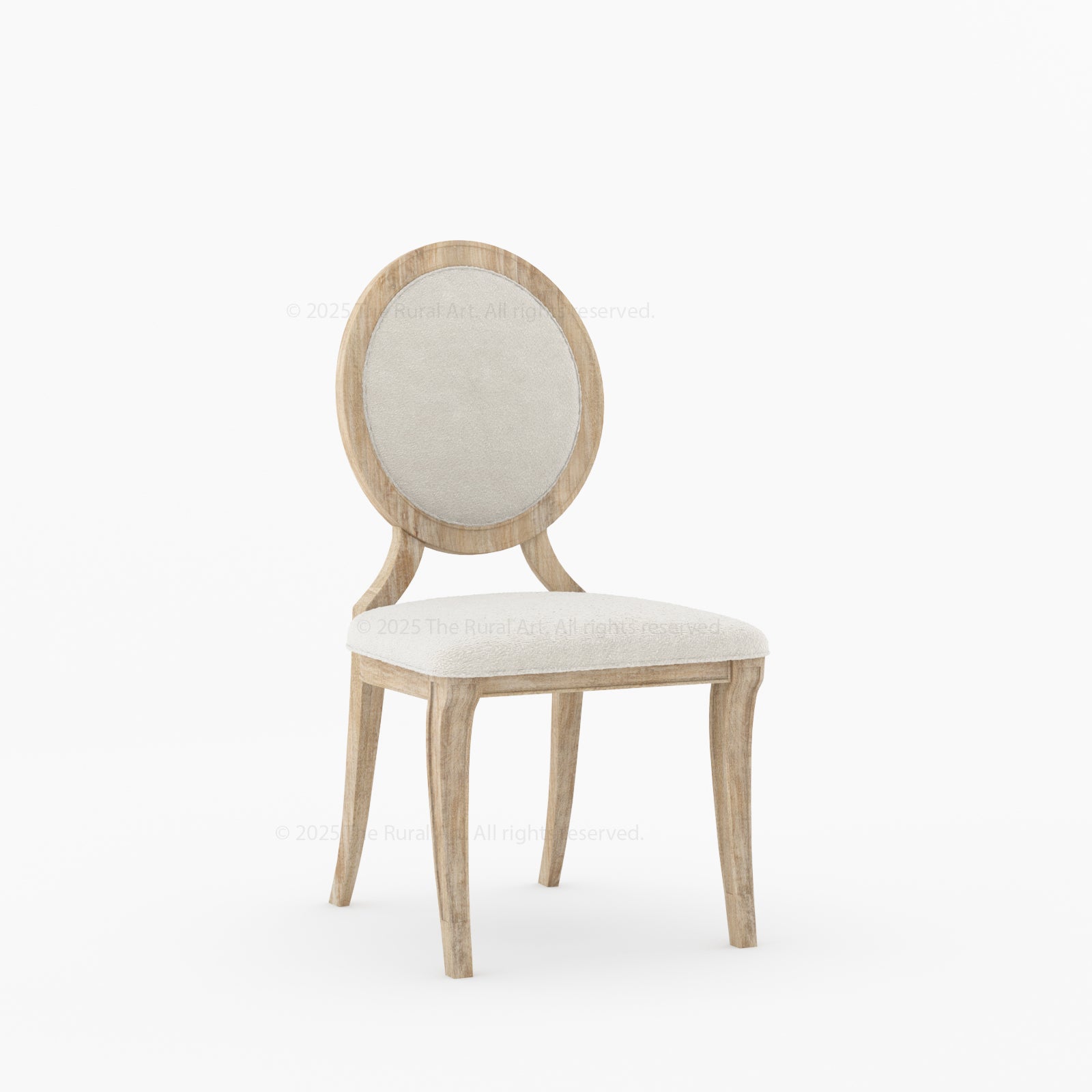 San Pedro Oval-Back Dining Chair with Bouce Upholstered Cushioning