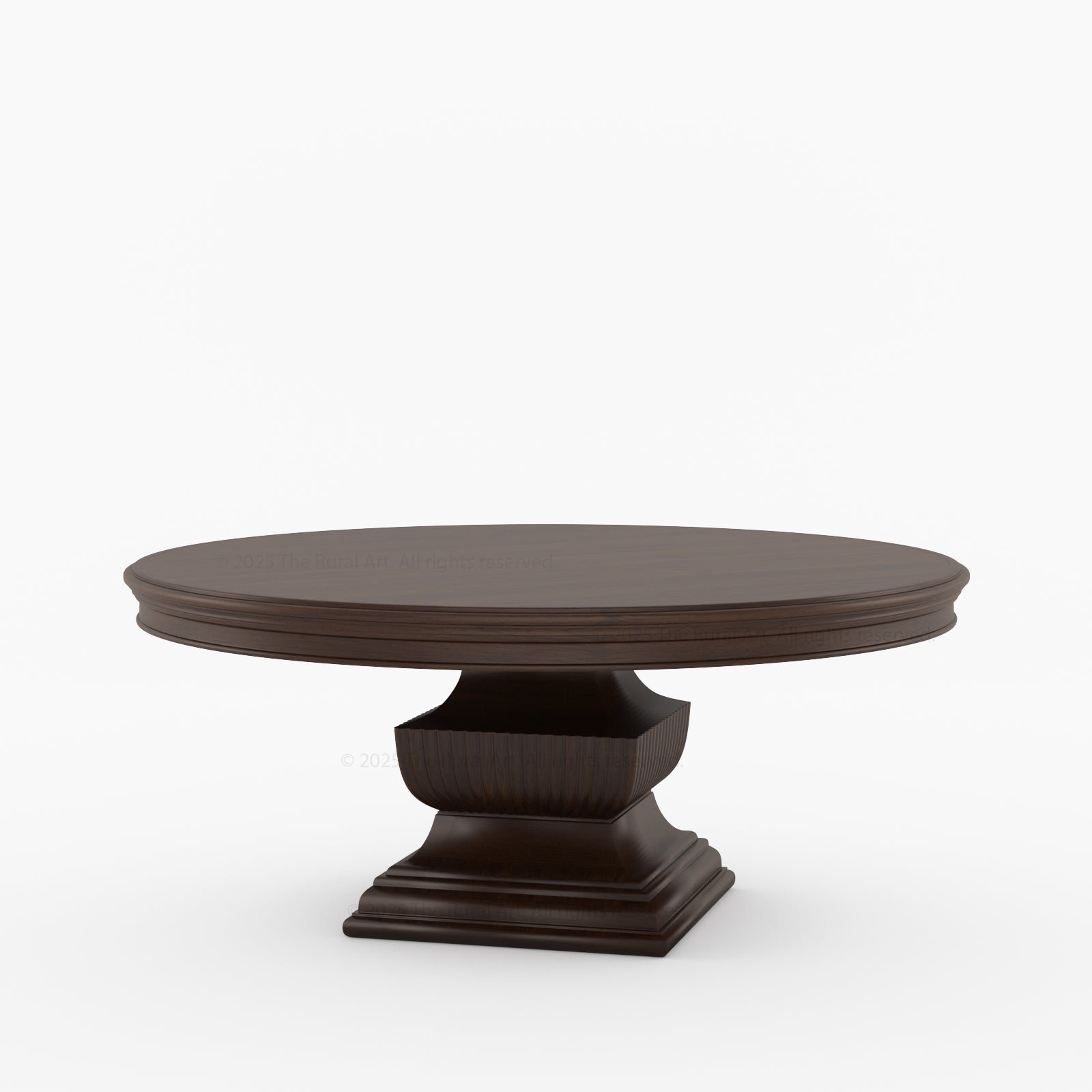 Scottsdale Round Pedestal Solid Wood Dining Set with Upholstered High-Back Chairs