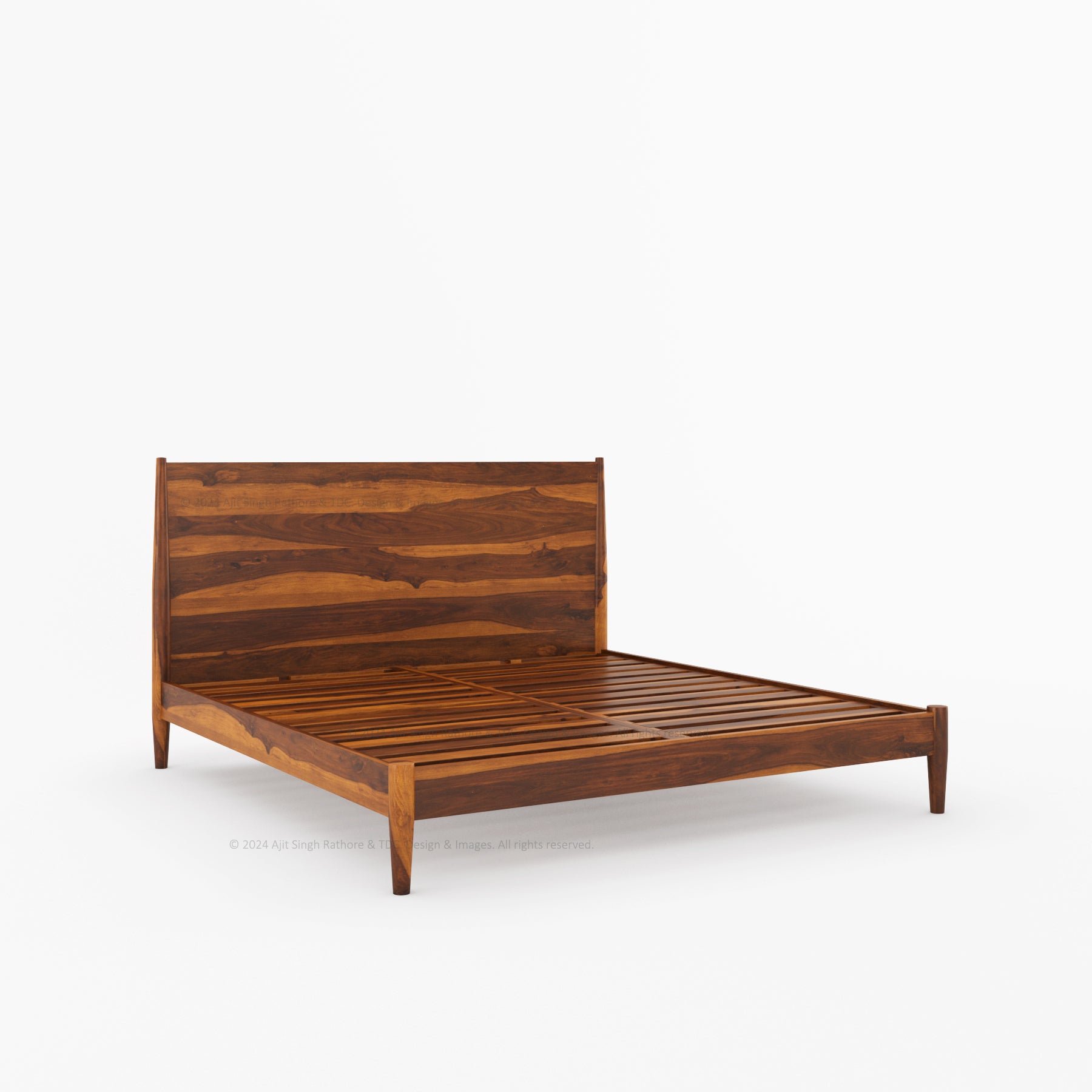 Searcy Solid Wood Platform Bed with Headboard & Slats