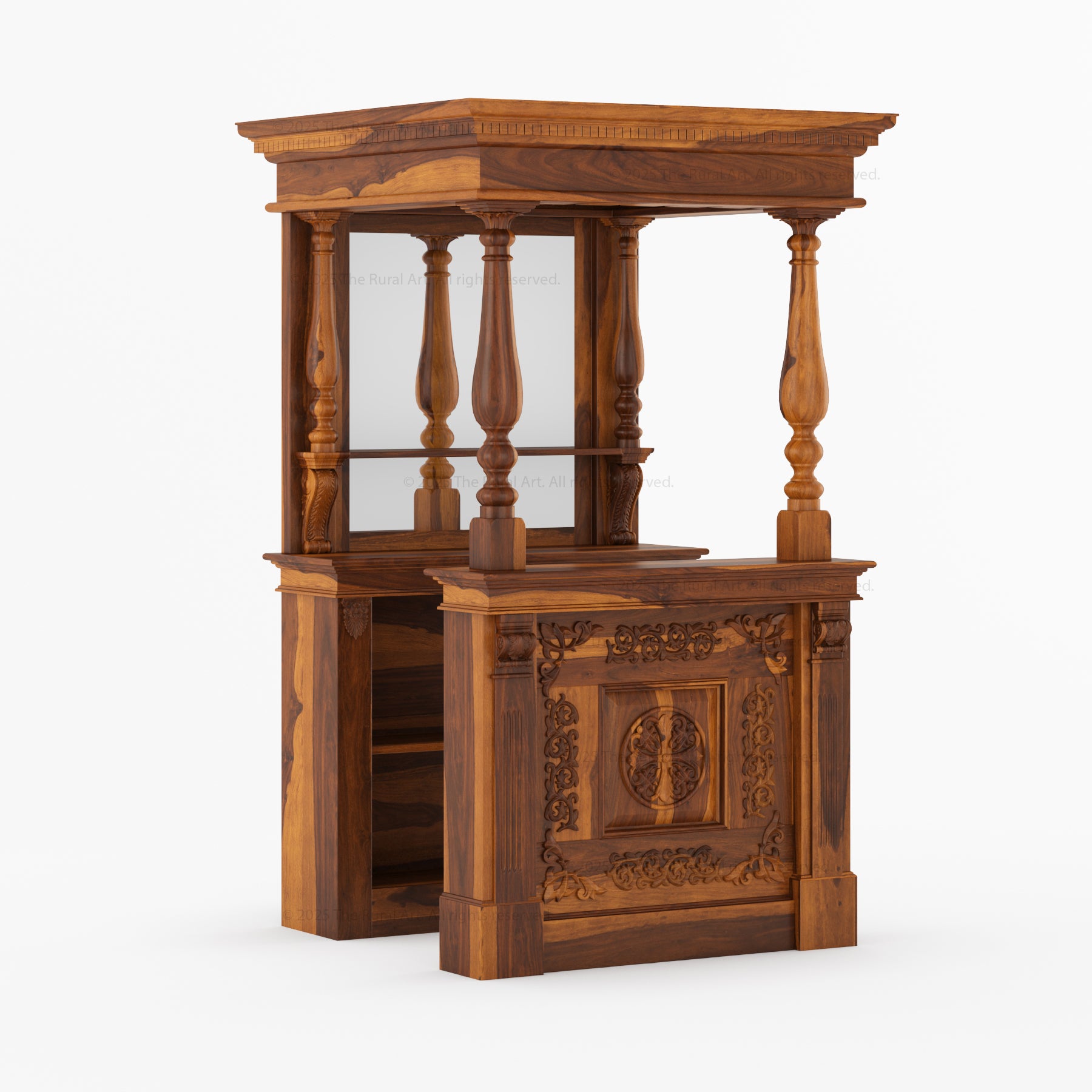 Italian Luxury Ornate Carved Wine Bar - Made in Italy