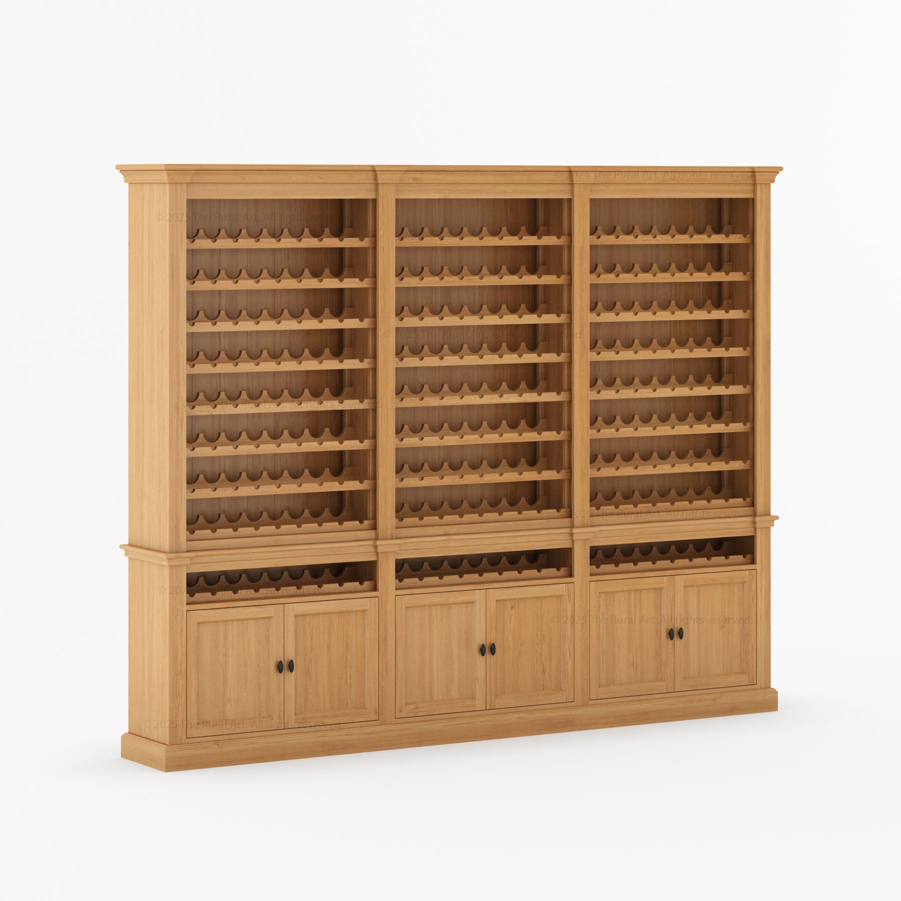 Grand 300 Bottle Wine Cellar Storage Rack Handcrafted In Solid Wood