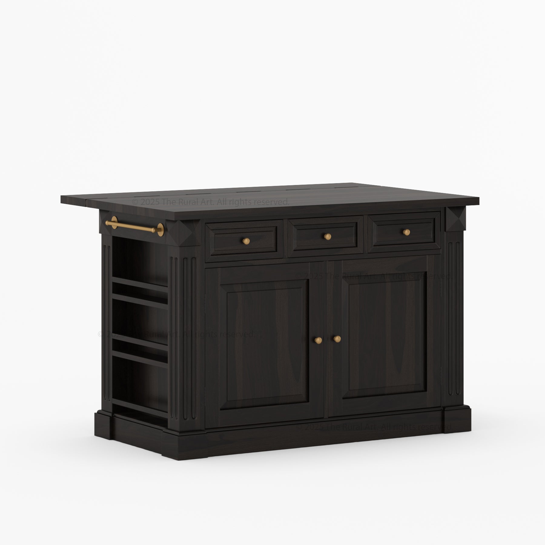 Belmont Solid Teakwood Kitchen Island with Drop Leaf