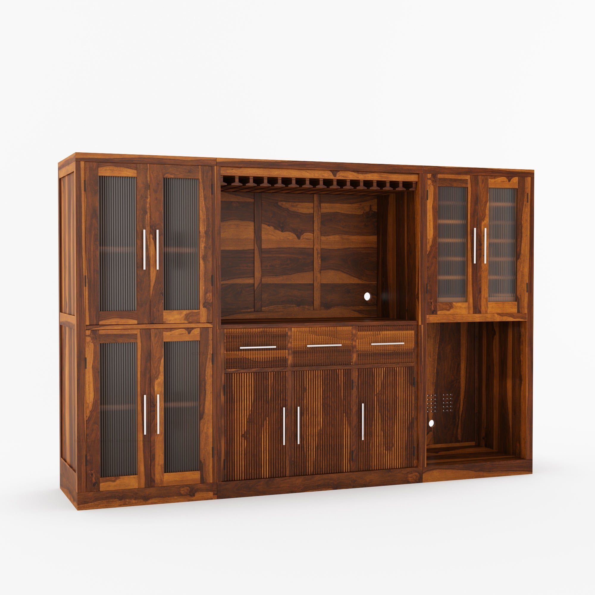 Kentucky Grand Reserve Wine Bar Cabinet with Fridge Space & Coffee Station