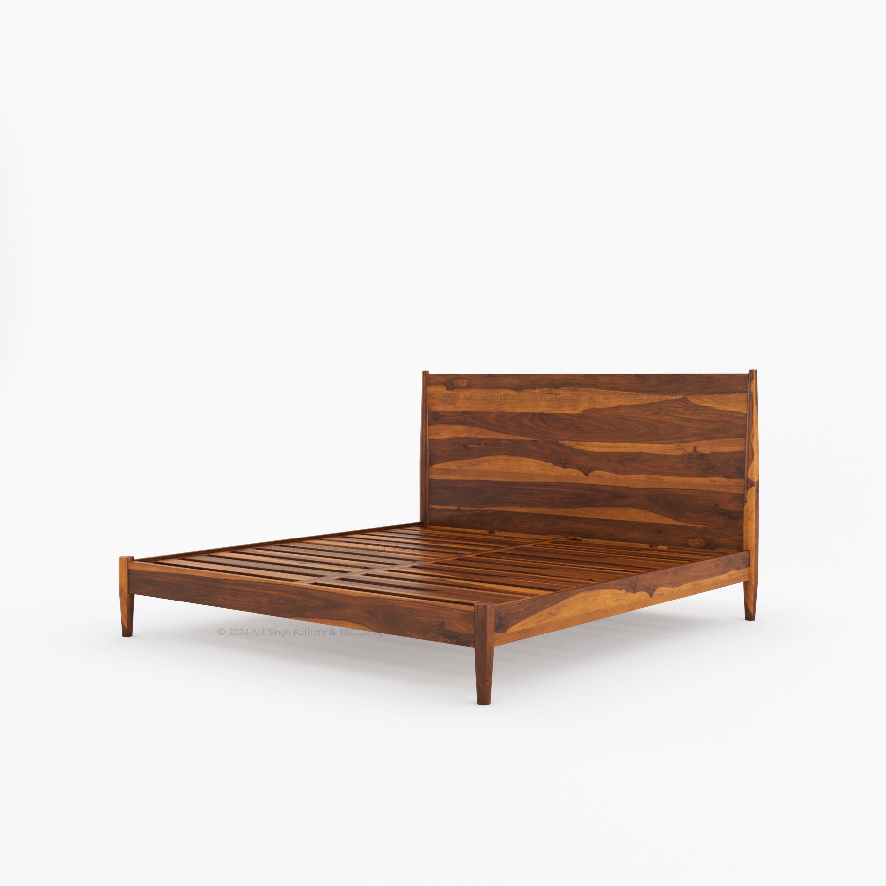 Searcy Solid Wood Platform Bed with Headboard & Slats