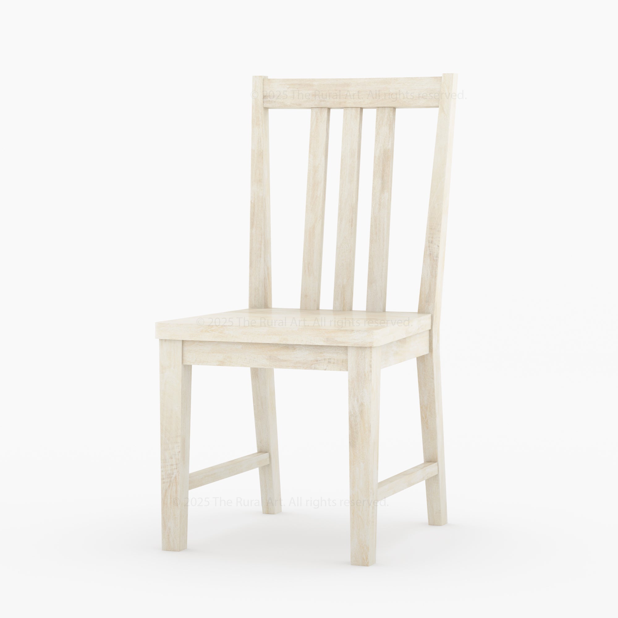 Shelbyville Solid Wood Farmhouse Dining Chair with Slatted Back
