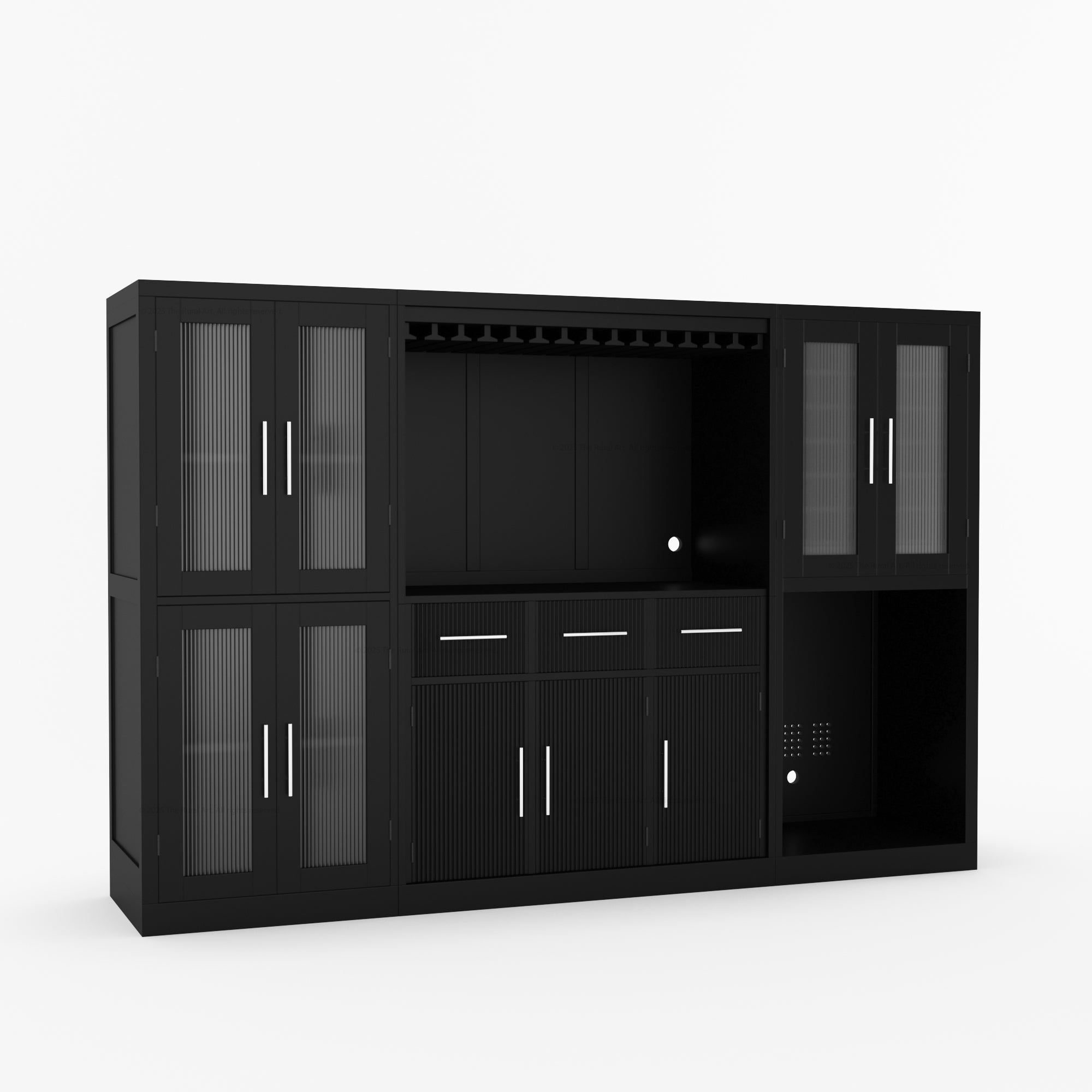 Kentucky Grand Reserve Wine Bar Cabinet with Fridge Space & Coffee Station