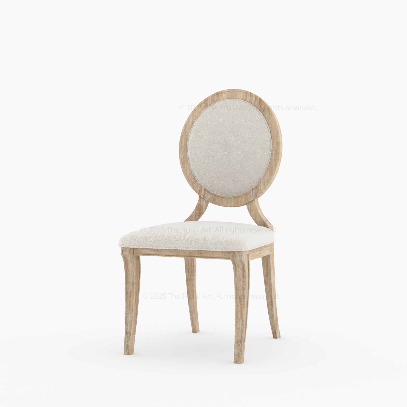 San Pedro Oval-Back Dining Chair with Bouce Upholstered Cushioning