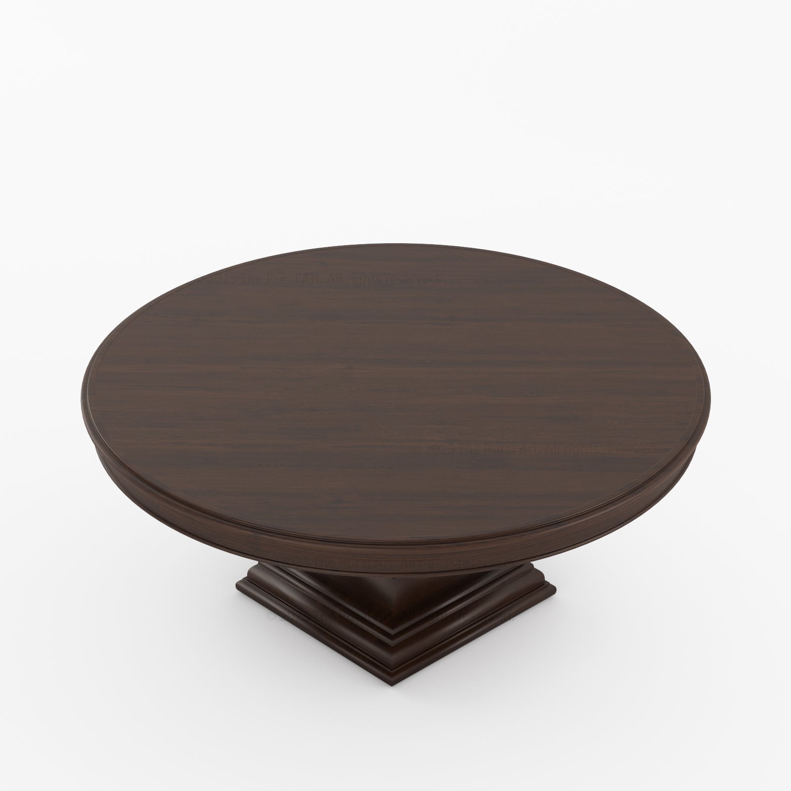 Scottsdale Round Pedestal Solid Wood Dining Set with Upholstered High-Back Chairs