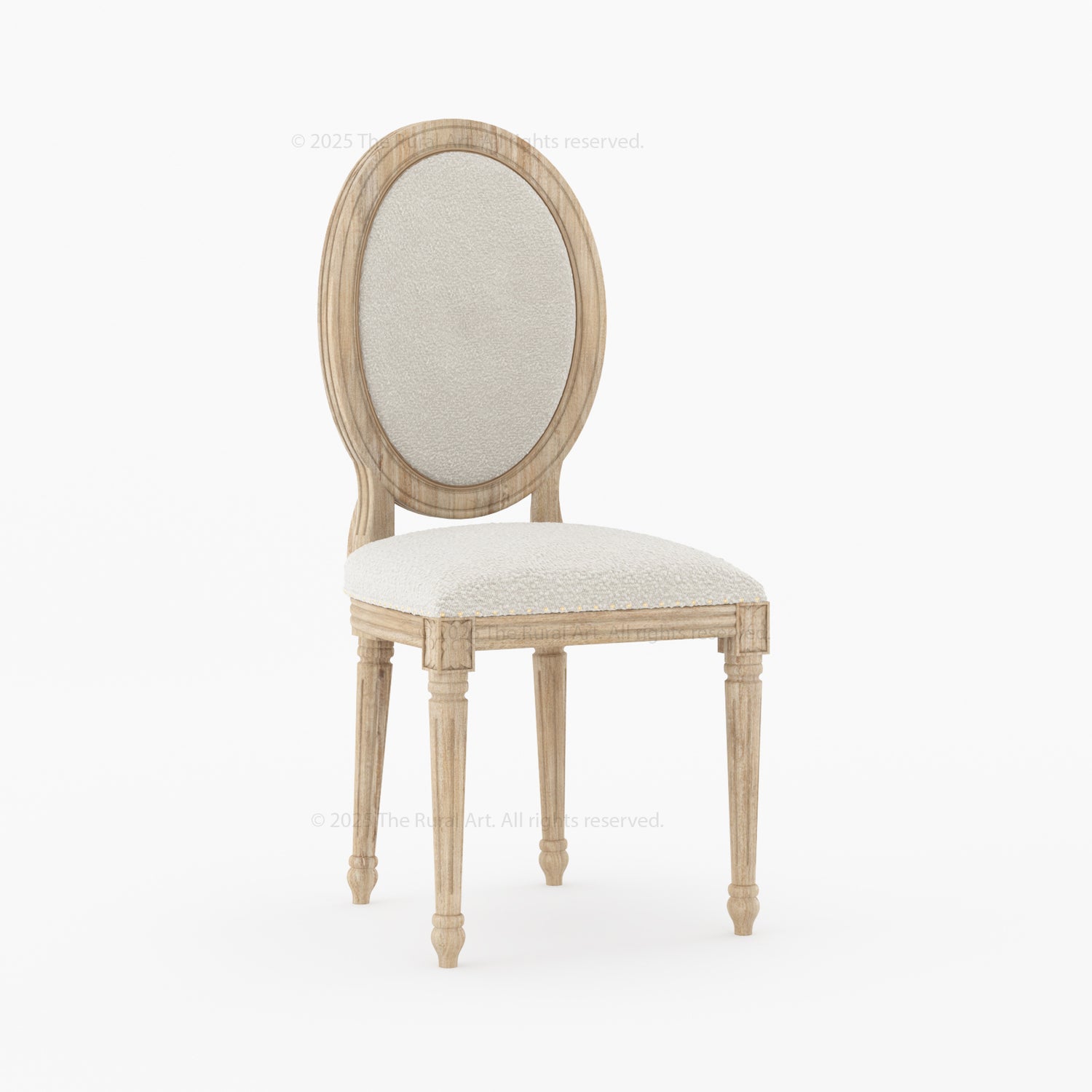 Crossett Oval Back Dining Chair – Solid Wood Elegance with Upholstered Comfort