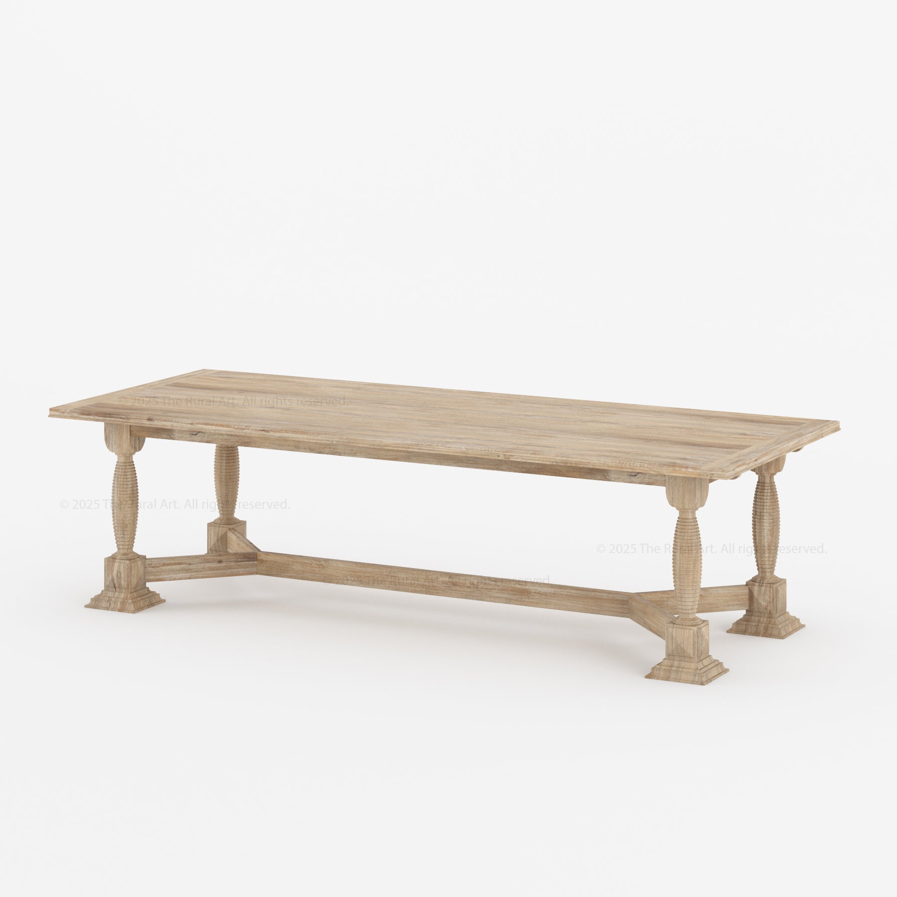 Monterey Turned-Leg Solid Wood Rectangle Dining Table