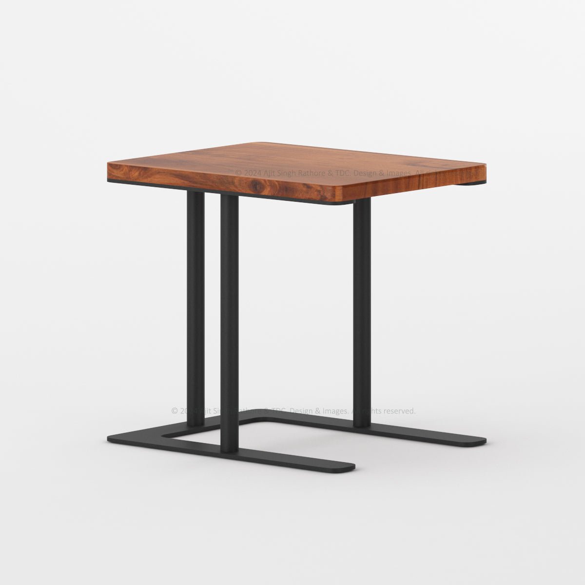 Prescott Solid Wood Industrial Nightstand