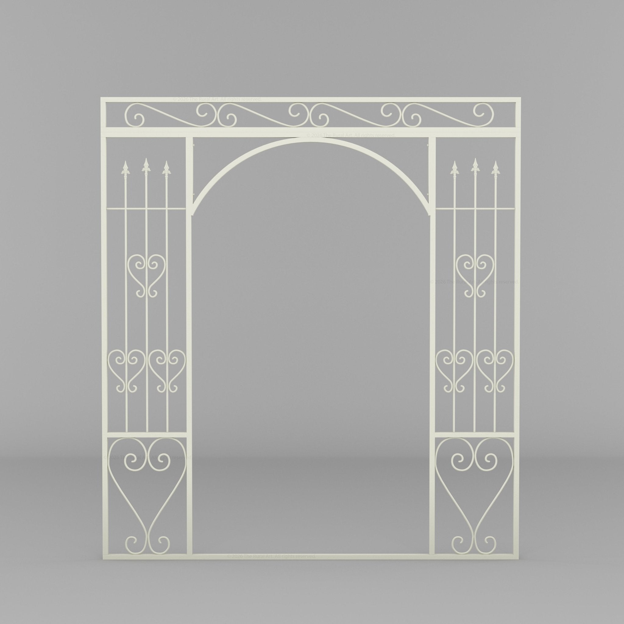 Ojai Ornate Wrought Iron Garden Gazebo with Domed Roof