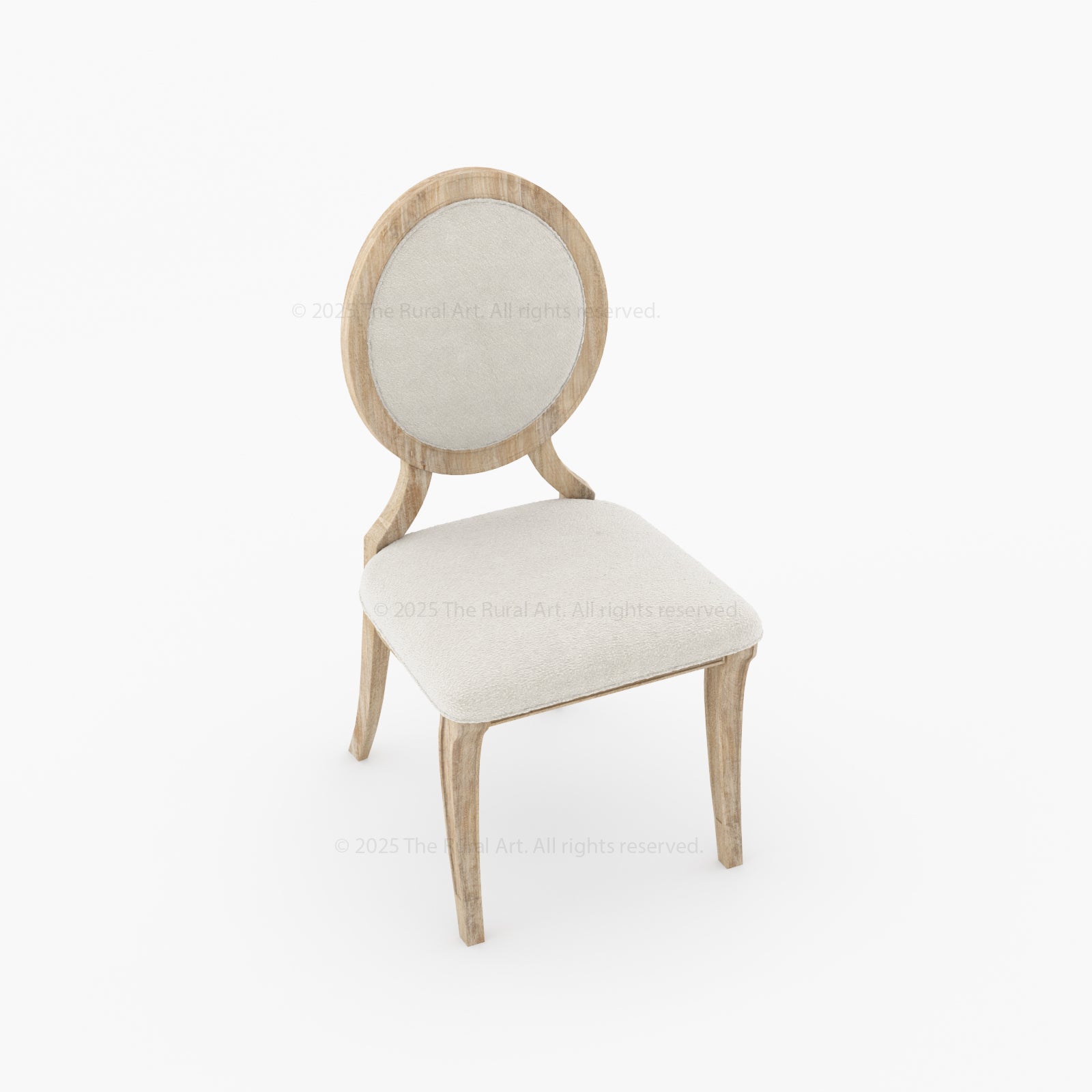 San Pedro Oval-Back Dining Chair with Bouce Upholstered Cushioning