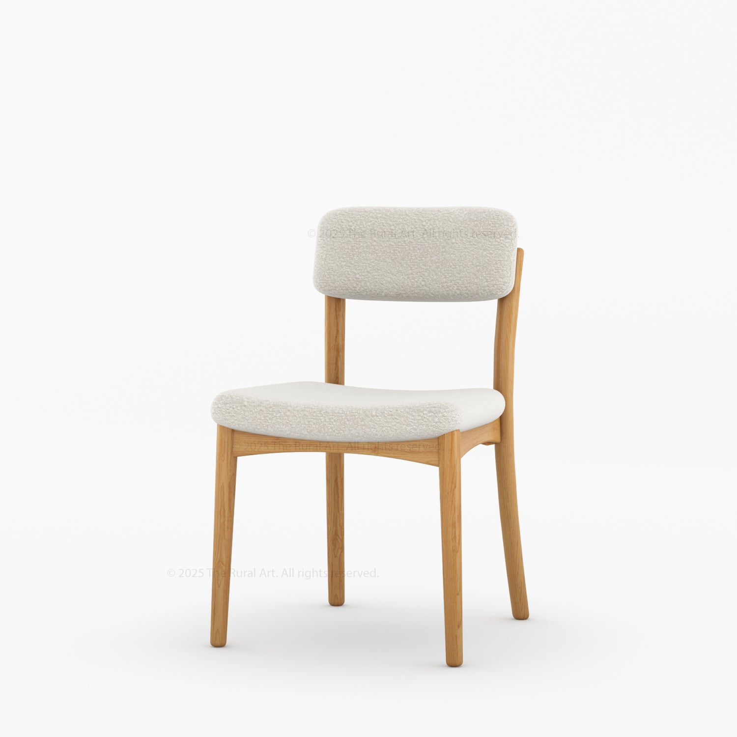 New York Modern Dining Chair | Solid Wood Frame with Bouclé Upholstery