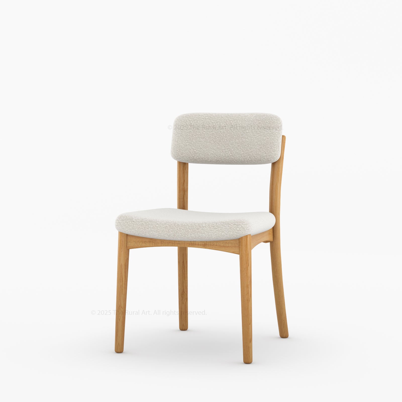 New York Modern Dining Chair | Solid Wood Frame with Bouclé Upholstery