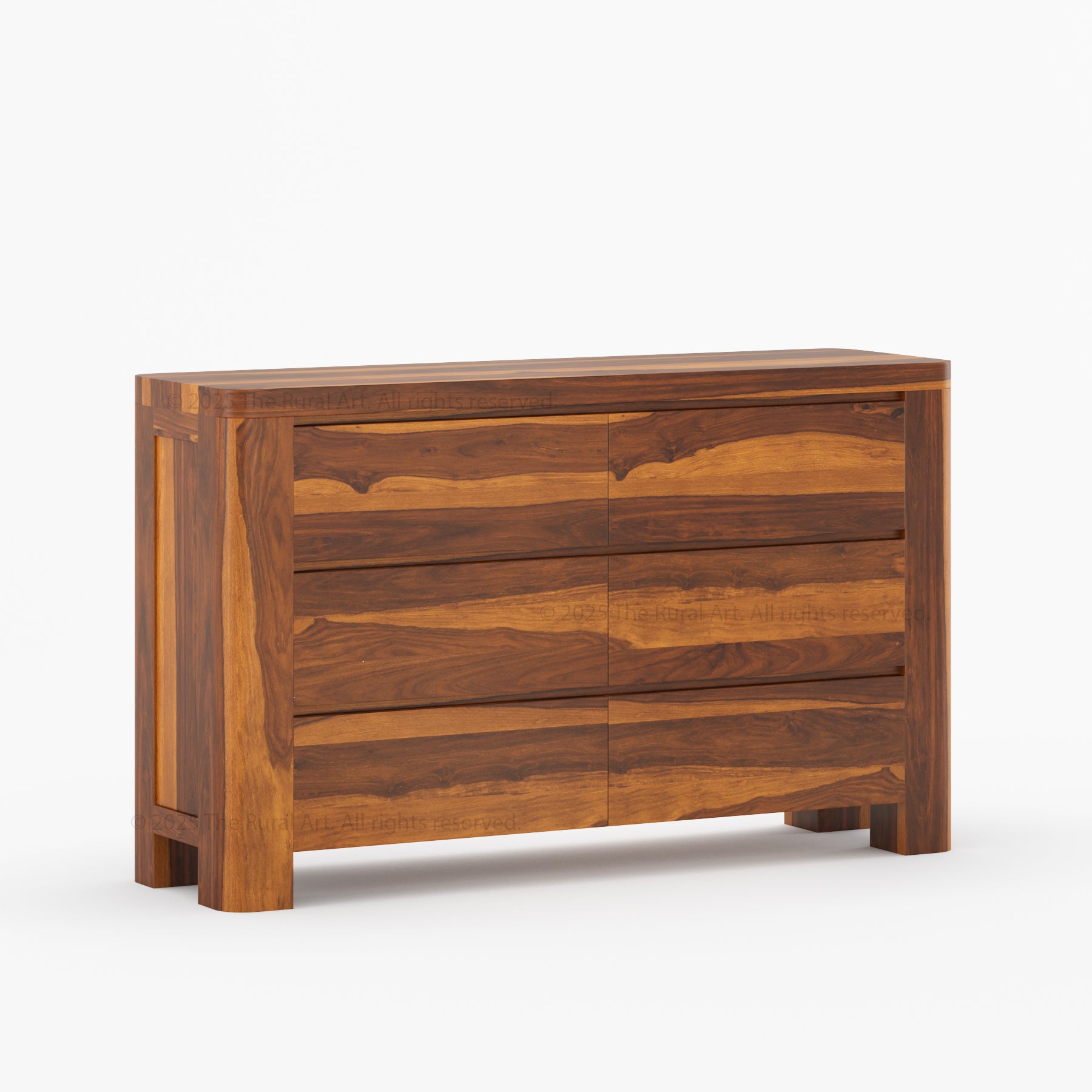 Levittown Solid Wood 6-Drawer Dresser Storage Chest