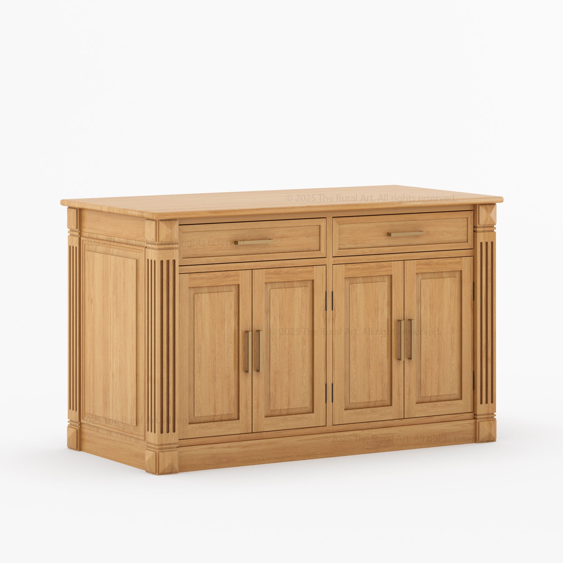 Rochester Solid Wood Classic Black Kitchen Island with Storage