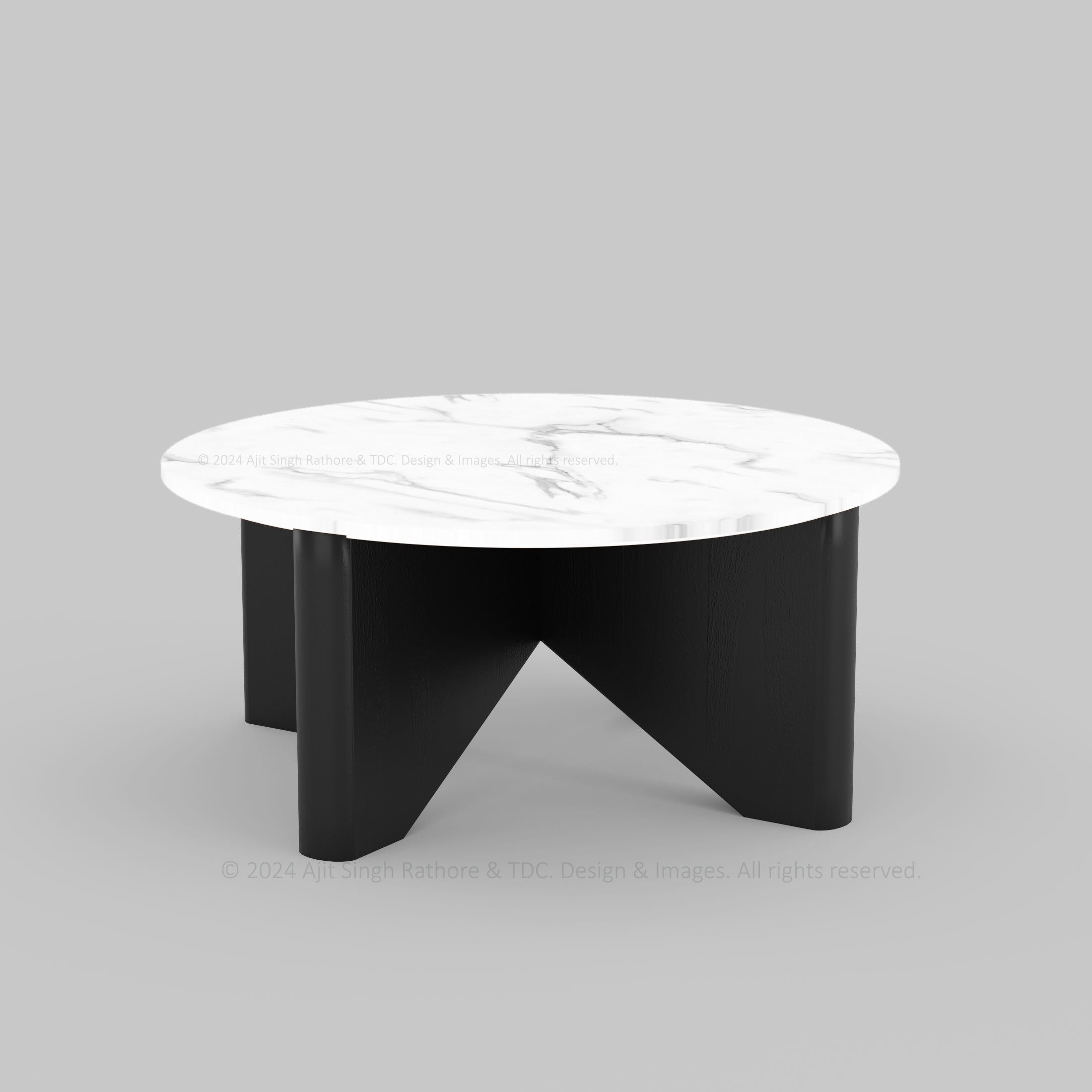 Austin Luxe Solid Wood Marble Coffee Table